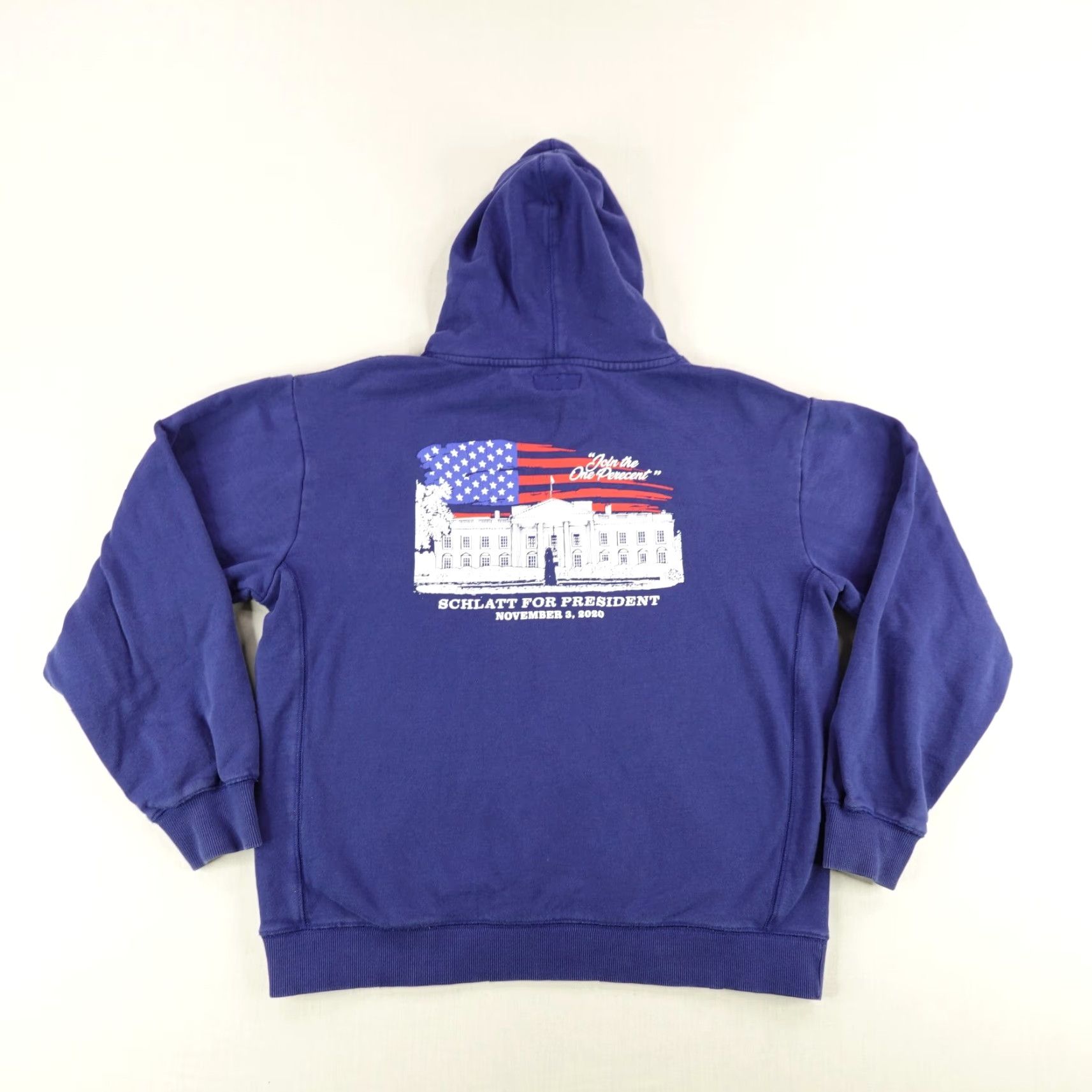 Vintage VINTAGE Schlatt Hoodie Pullover Men's Medium Blue Graphic Print 2020 Presidential Campaign Hooded Sweatshirt USA Size US M / EU 48-50 / 2 - 5 Thumbnail
