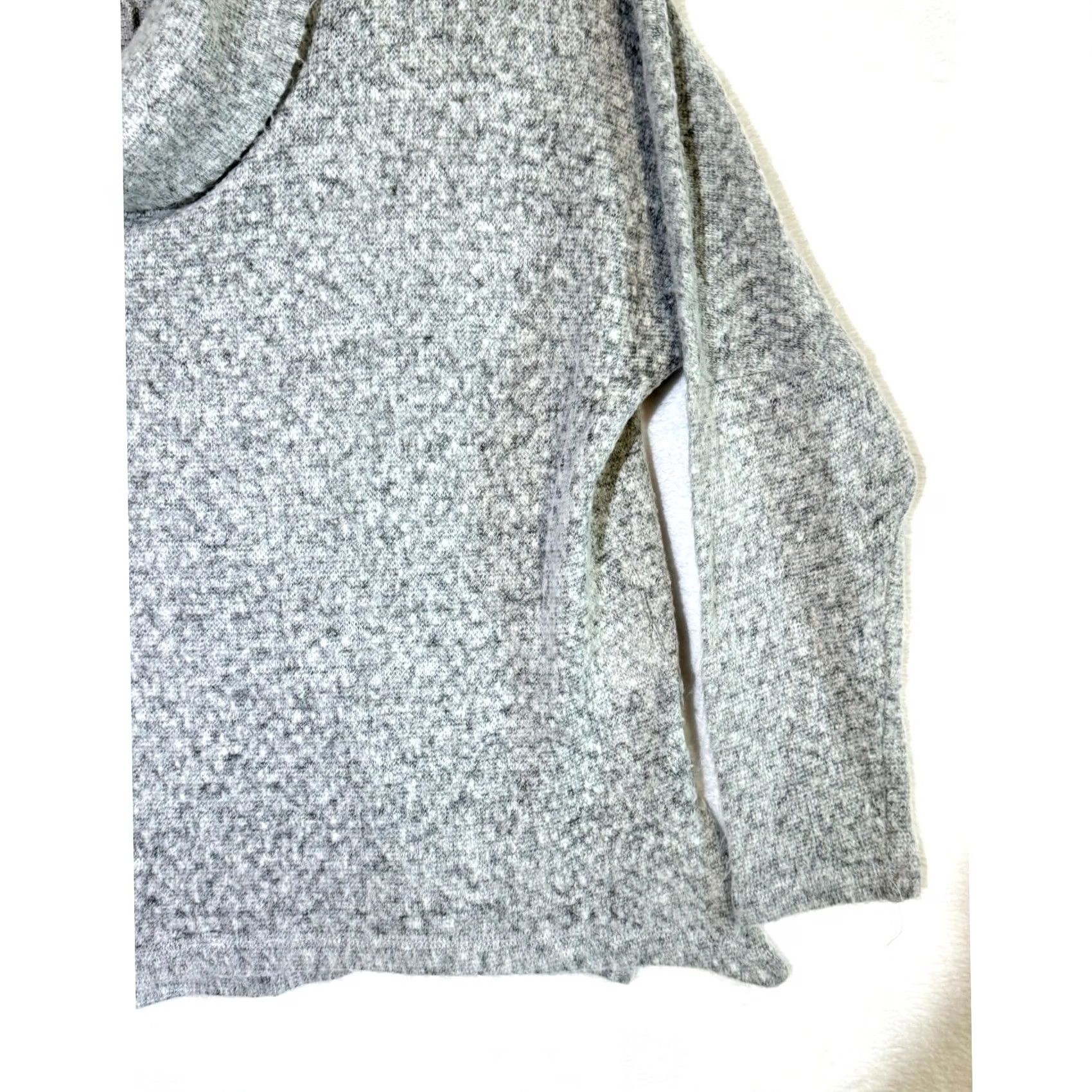 Bar III Women's Gray Textured Cowl Neck Sweater Size L Bar III Size L / US 10 / IT 46 - 6 Thumbnail