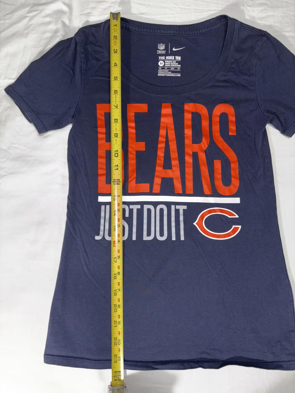 Nike Chicago Bears Tee - Just Do It, Women's Athletic Shirt Size XS / US 0-2 / IT 36-38 - 8 Thumbnail