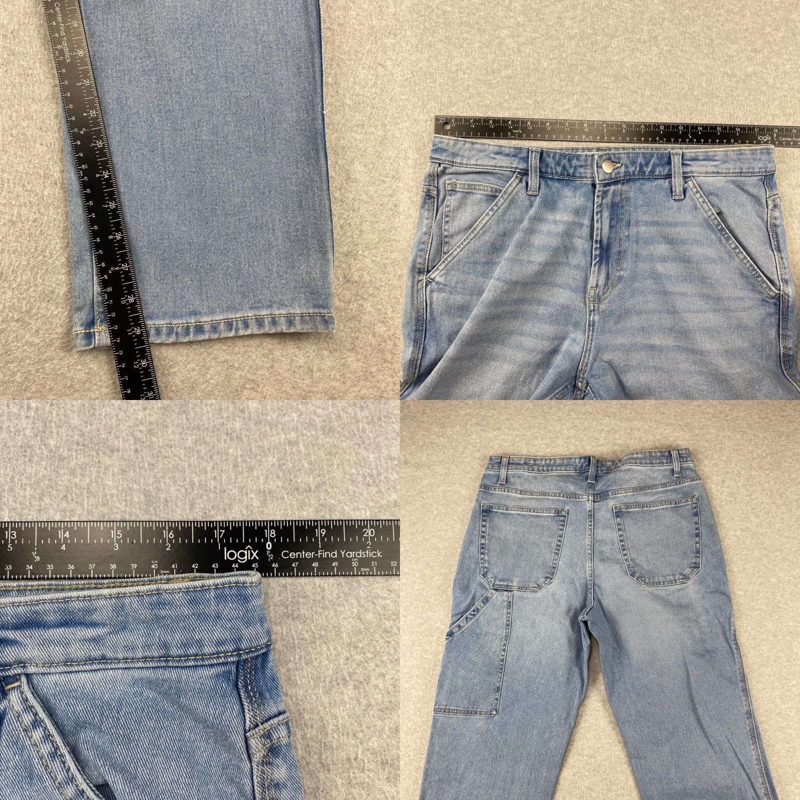 Essentials Amazon Essentials Jeans Mens 34X30 Blue Cuffed 5-Pocket Slim Stretch Straight Leg Denim Casual Pants Jeans Mens Blue 34x30 Size US 34 / EU 50 - 8 Thumbnail