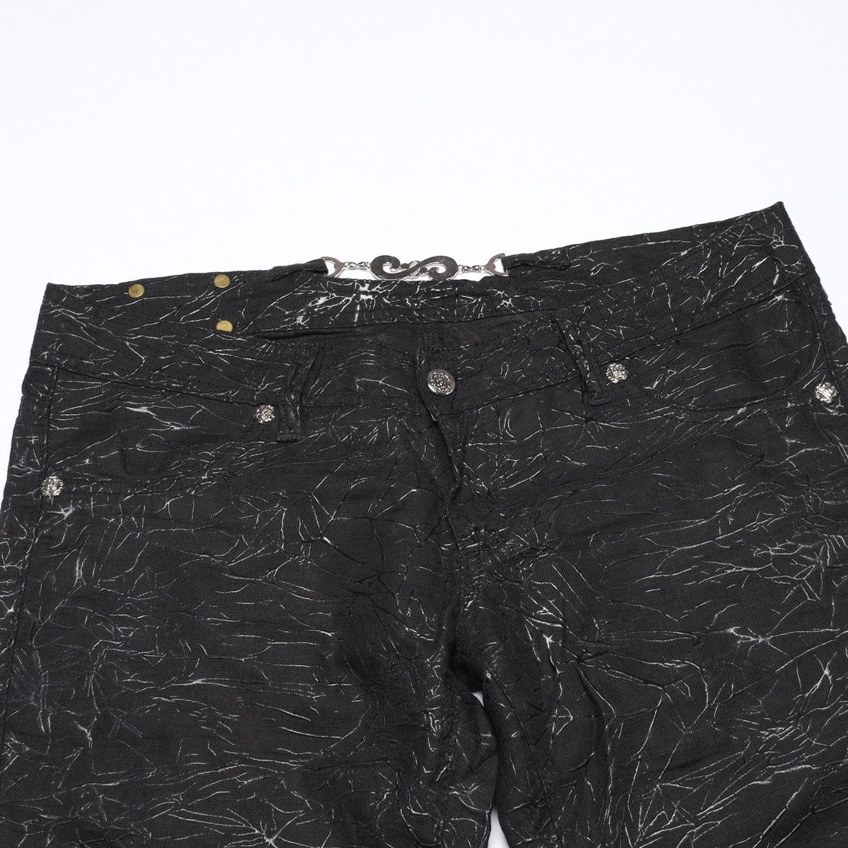 Roberto Cavalli Roberto Cavalli Vintage Printed Web Pants Black Size 27" / US 4 / IT 40 - 4 Thumbnail