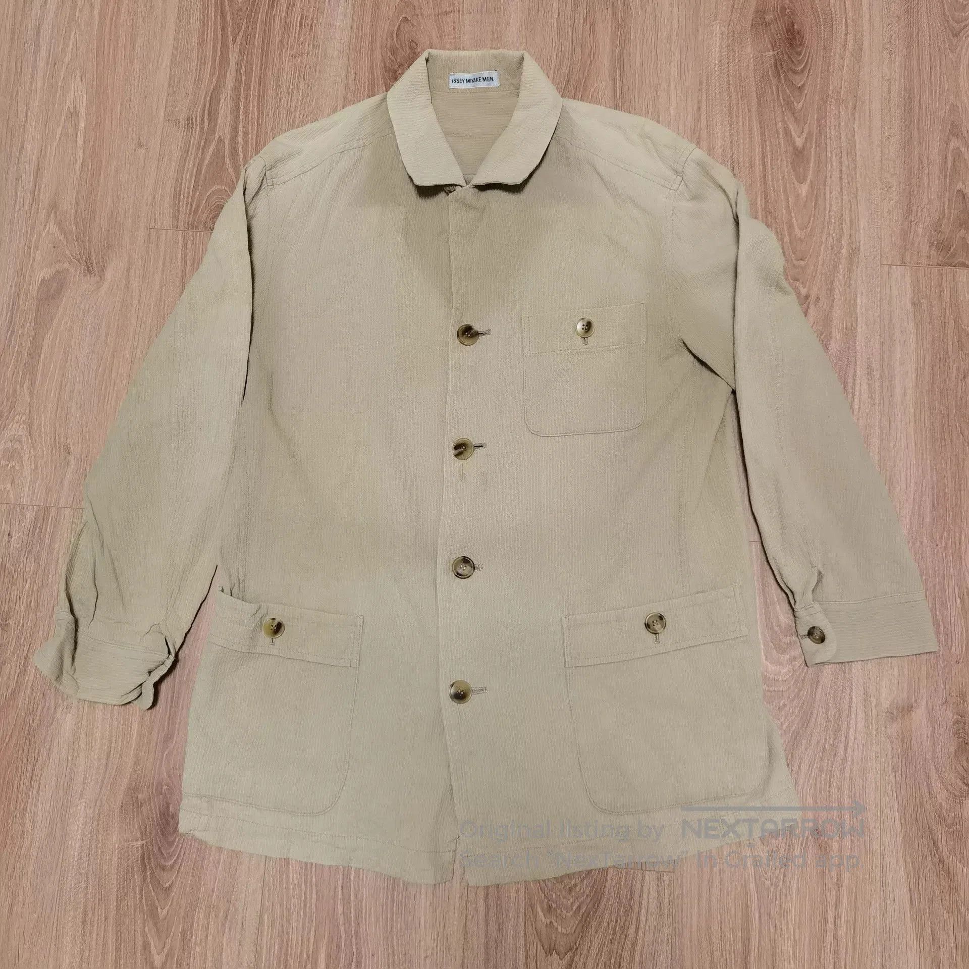 Issey Miyake Issey Miyake 90s Striped Pleated Jacket. Size US XL / EU 56 / 4 - 1 Thumbnail