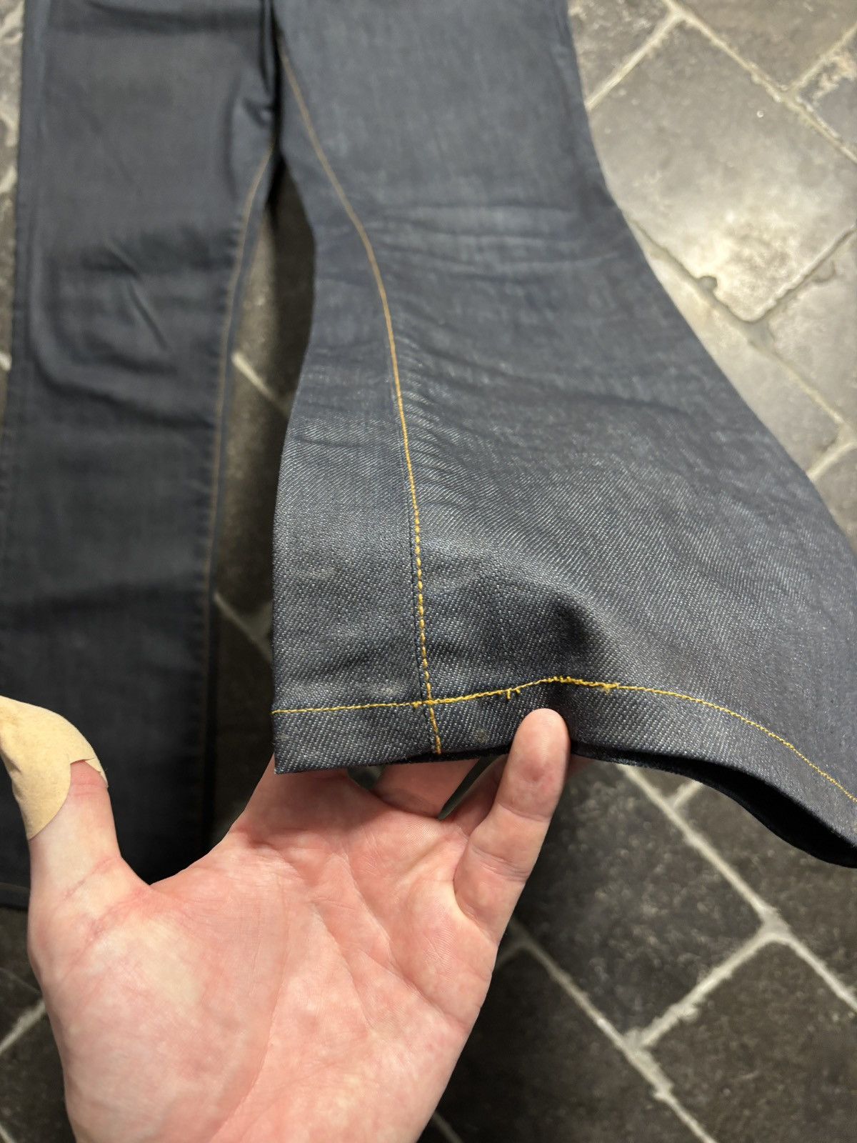 Diesel 2004 Diesel Jeans Ronhar Waxed Luster Slimane Flared VIntage Size US 31 - 7 Thumbnail