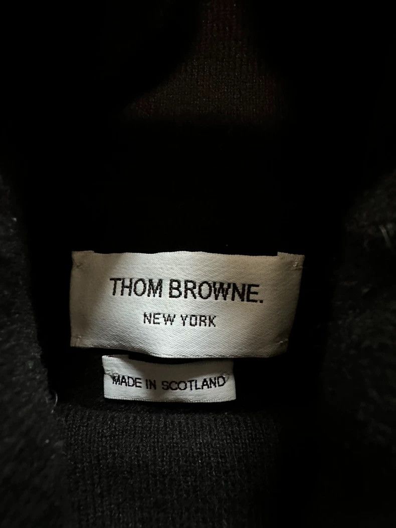 Thom Browne Thom BrowneBlack label black four-bar cashmere turtleneck Size US S / EU 44-46 / 1 - 4 Thumbnail