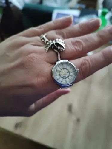 Jewelry Mini Elastic Strap Watch Adjustable Ring Size ONE SIZE - 4 Thumbnail
