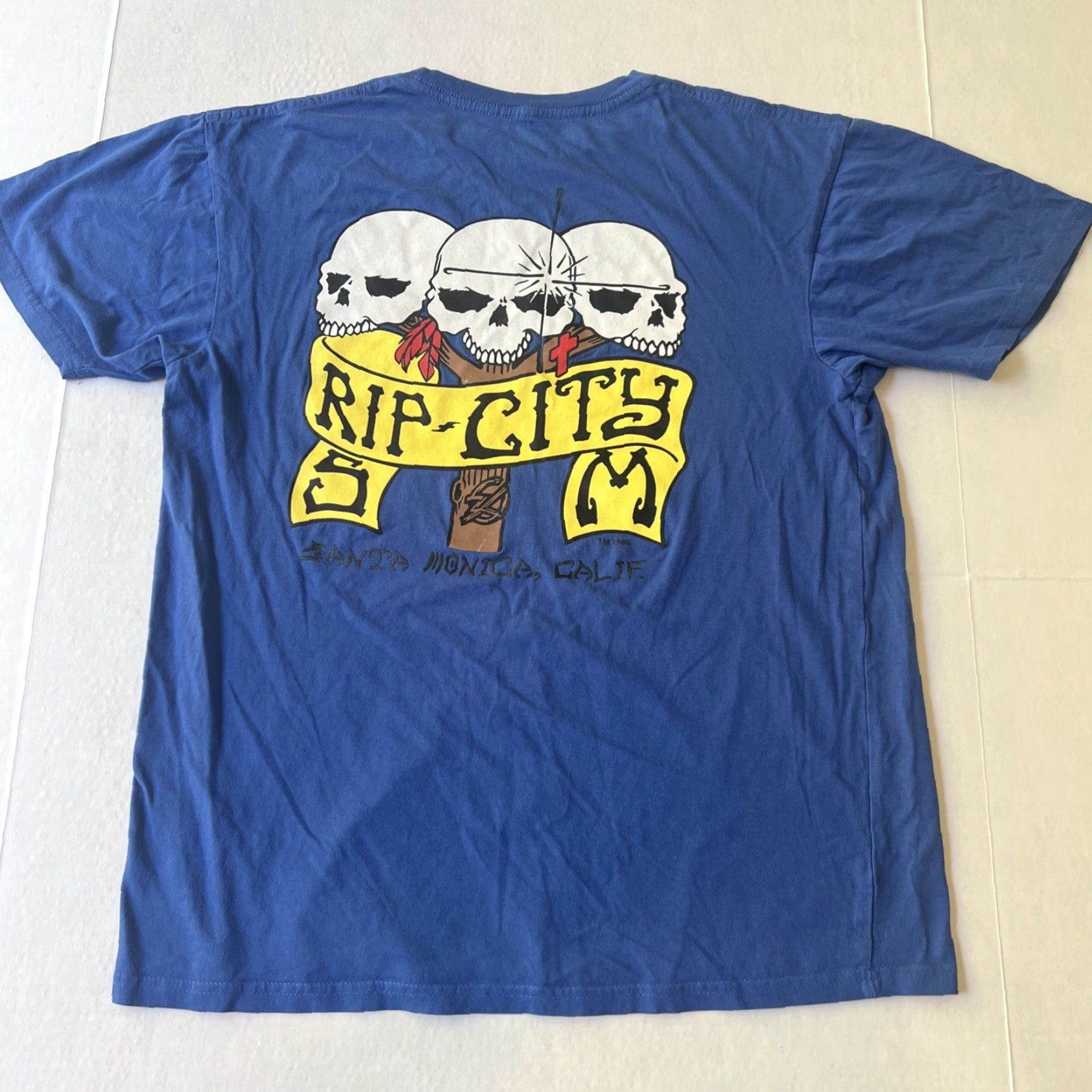 Vintage VINTAGE Rip City Shirt Skateboarding Graphic Print Surfer Beach Blue Medium Mens Size US M / EU 48-50 / 2 - 2 Thumbnail
