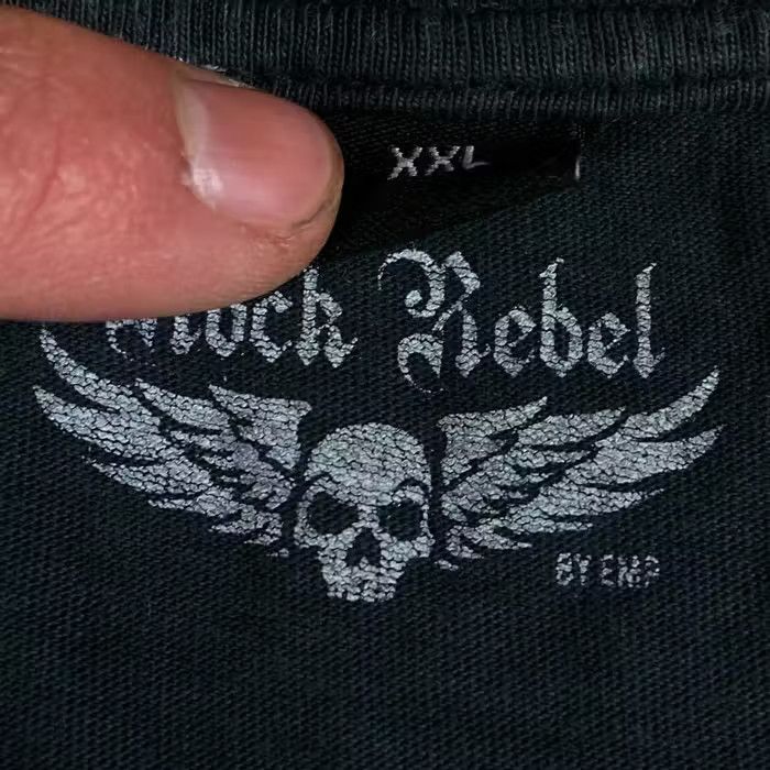 Band Tees × Vintage Mens Vintage T Shirt Rock Rebel Original Sinner 86 Size XXL Size US XXL / EU 58 / 5 - 5 Thumbnail