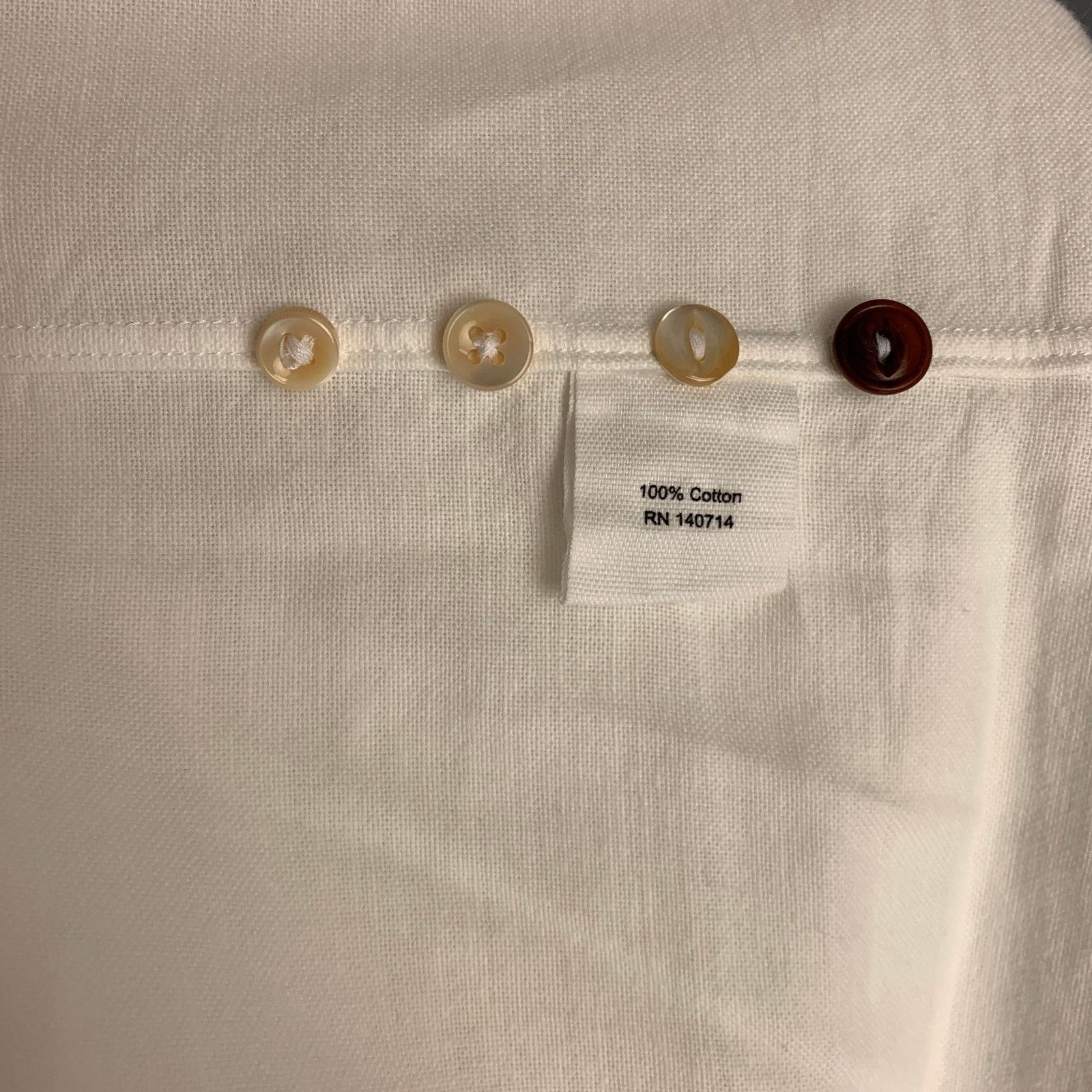 Alex Mill Size S White Solid Cotton Button Down Long Sleeve Shirt Size US S / EU 44-46 / 1 - 5 Thumbnail