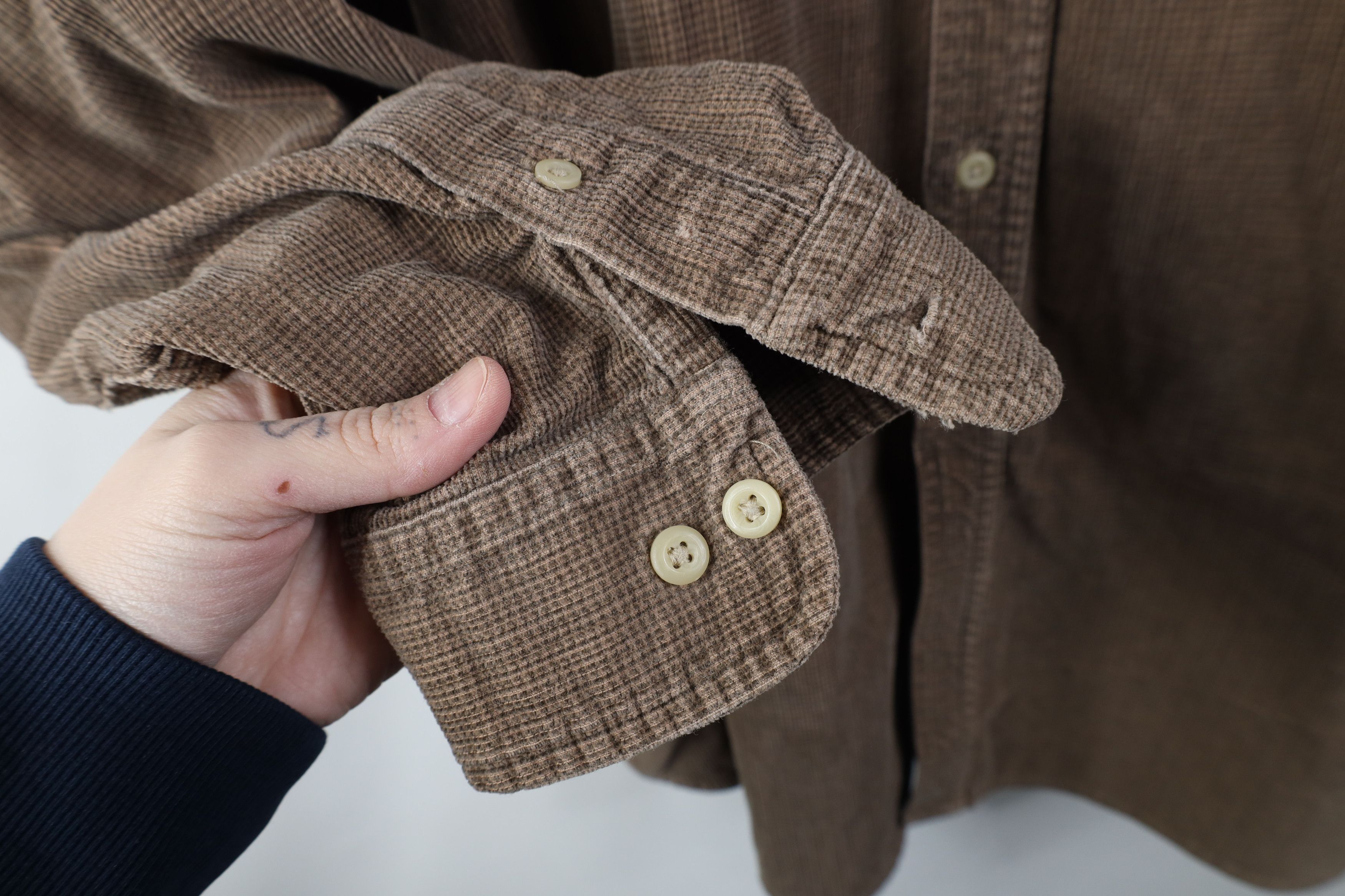 Vintage Vintage 90s Streetwear Collared Button Down Shirt Brown Size US XXL / EU 58 / 5 - 5 Thumbnail