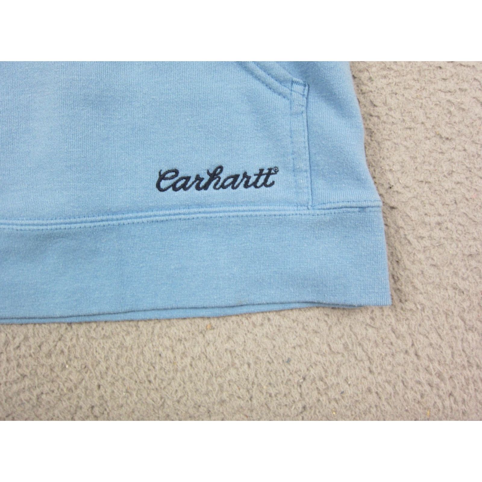 Carhartt VINTAGE Carhartt Hoodie Womens M Blue 1/4 Zip Sweatshirt Fleece Logo Pullover Cotton Regualr Size M / US 6-8 / IT 42-44 - 2 Thumbnail
