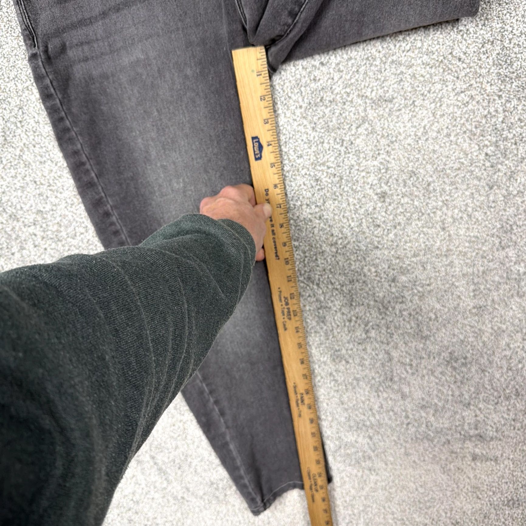Vintage VINTAGE Curve Appeal Minimalist Jegging Jeans Womens 12/31 34x25 Charcoal Denim Grunge Size 34" / US 12 / IT 48 - 4 Thumbnail
