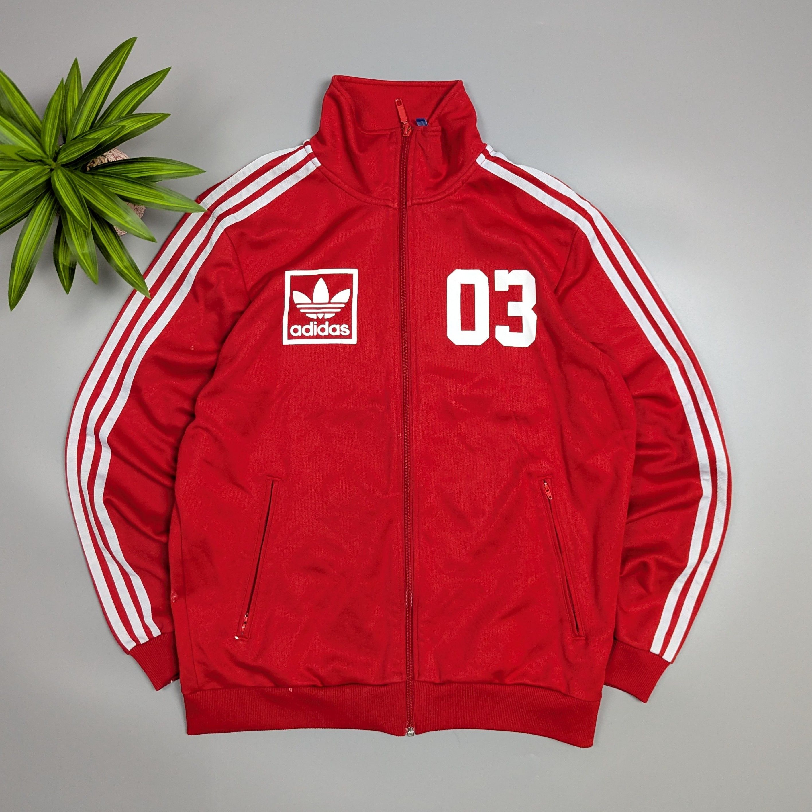 Adidas Adidas Originals Men's Red Track Jacket Trefoil 03 Size US L / EU 52-54 / 3 - 1 Thumbnail