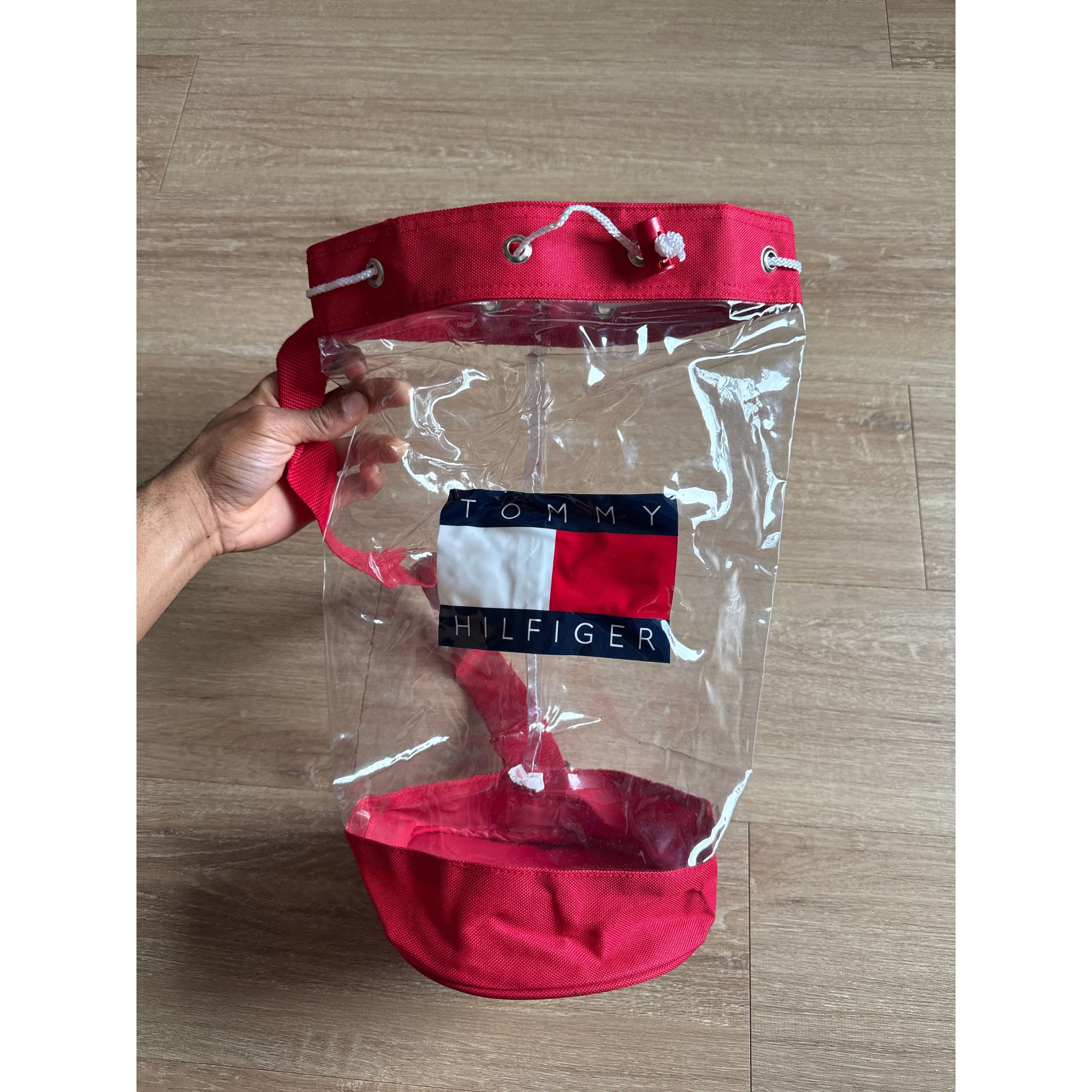 Other Vintage Tommy Hilfiger Clear Towel Drawstring Tote Shoulder Size ONE SIZE - 2 Thumbnail