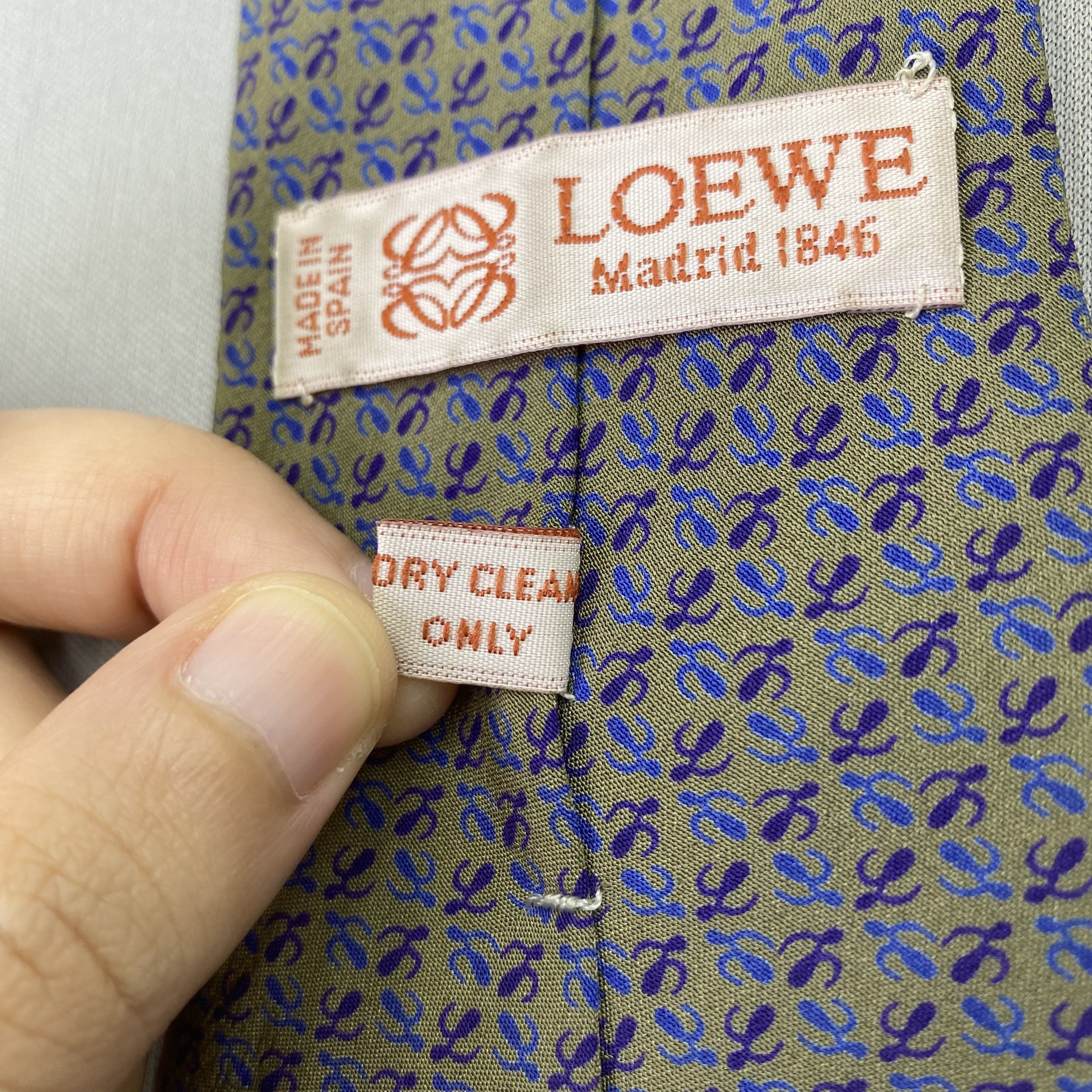 Loewe Vintage Loewe SILK Necktie Cravate Pure Silk Neck Tie Size ONE SIZE - 8 Thumbnail