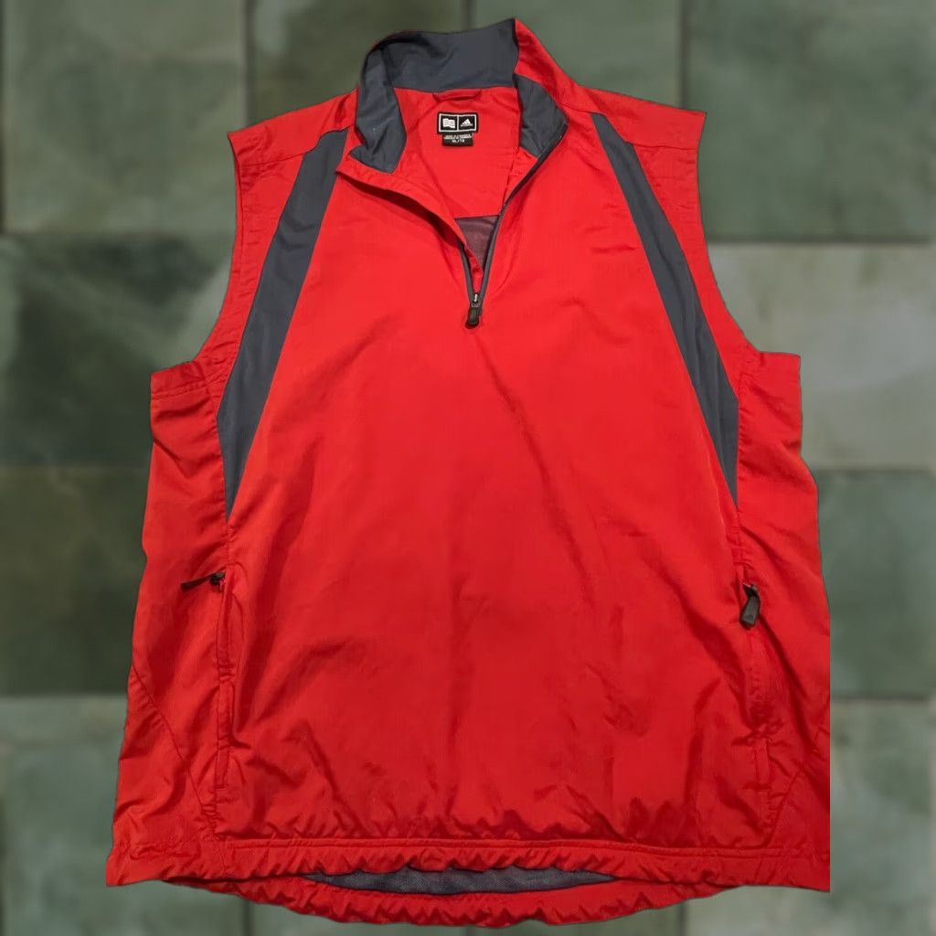 Adidas Adidas Wind ClimaProof Vest XL Sleeveless Full Zip Jacket Men Red Size US XL / EU 56 / 4 - 1 Thumbnail