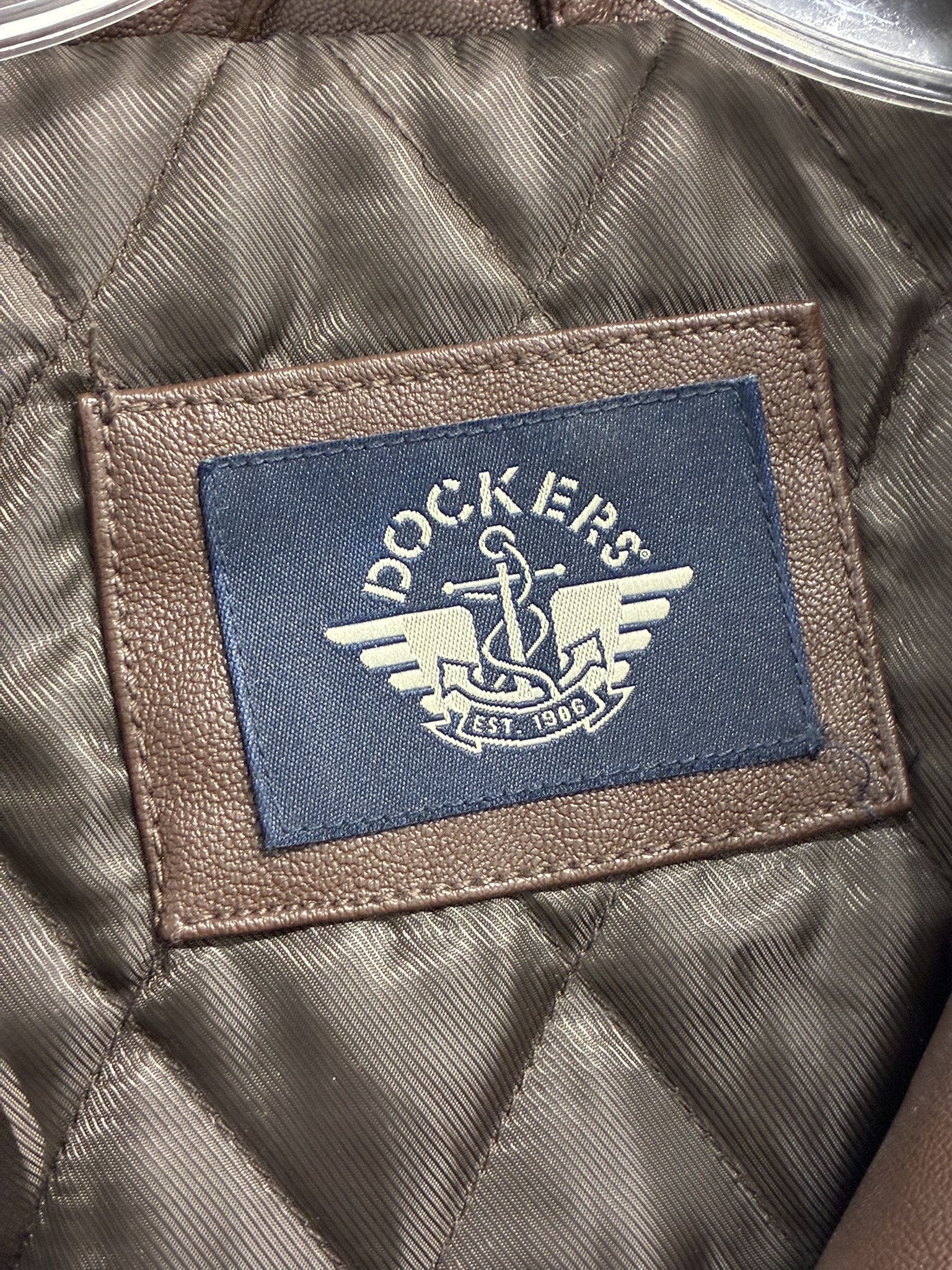 Dockers Dockers Faux Leather Jacket Men XXL Front Zipper Quilted Size US XXL / EU 58 / 5 - 2 Thumbnail