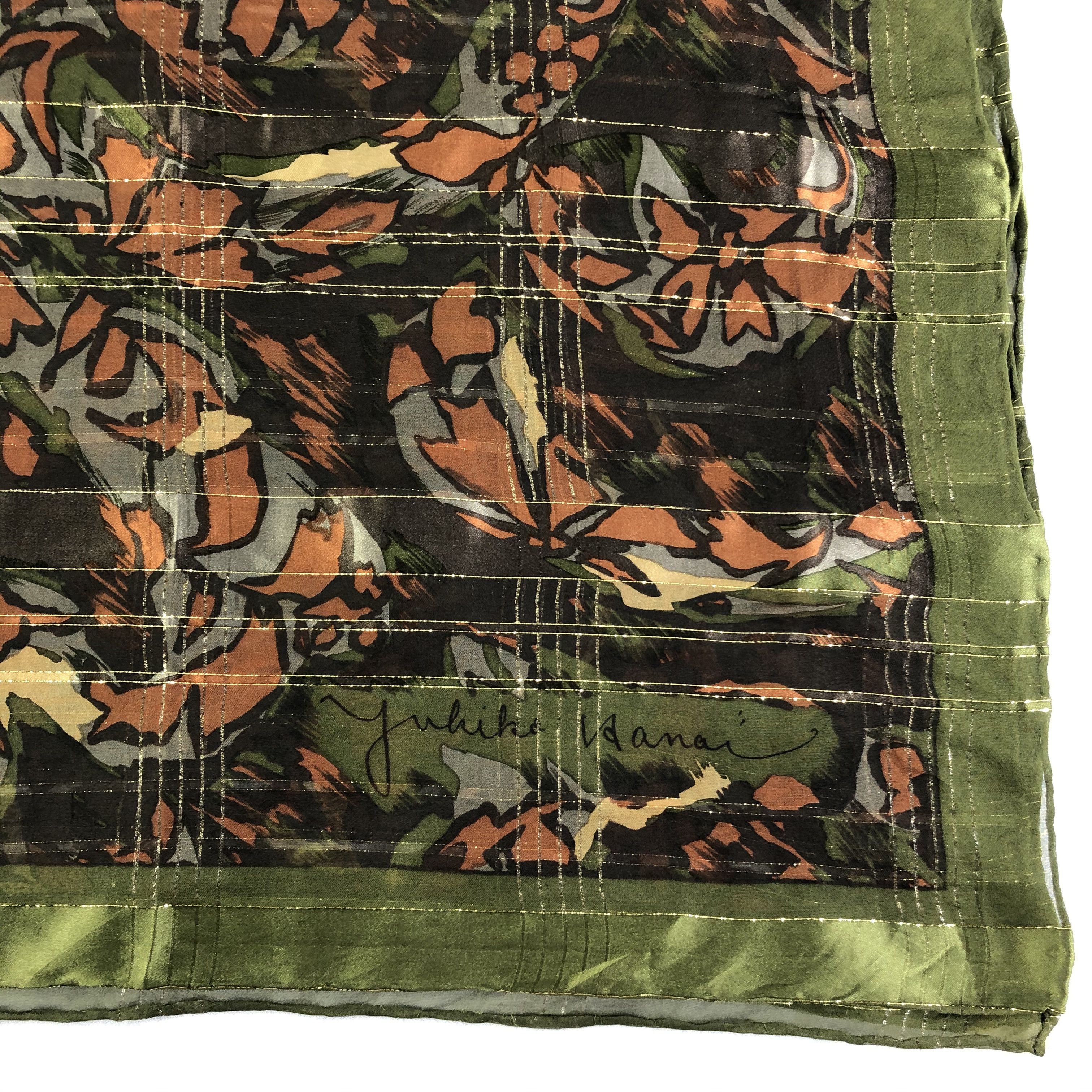 Vintage Vintage Yukiko Hanai Silk Scarf Size ONE SIZE - 4 Thumbnail