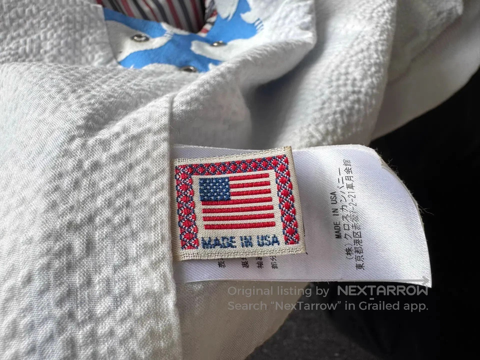 Thom Browne Blue and White Whale Print Bomber Jacket. Size US S / EU 44-46 / 1 - 6 Thumbnail