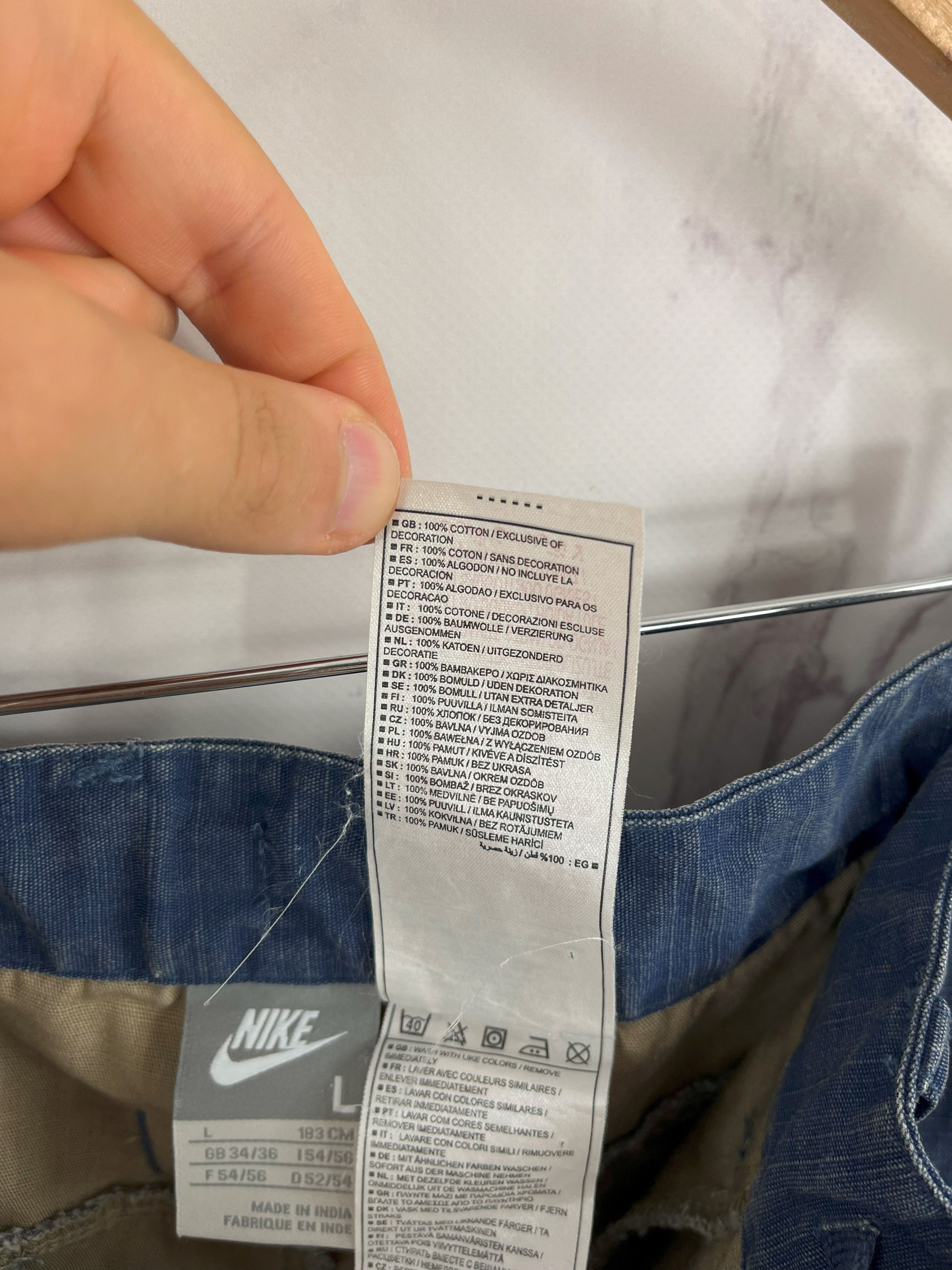 Nike Vintage Nike Denim Shorts Emboidered Logo Size L Size US 36 / EU 52 - 19 Thumbnail