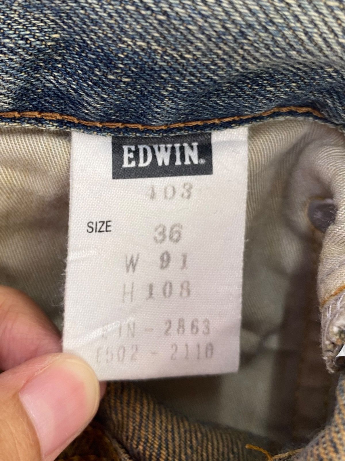 Edwin Vintage Edwin 403 Faded Wash Ripped Style Loose Jeans Size US 36 / EU 52 - 11 Thumbnail