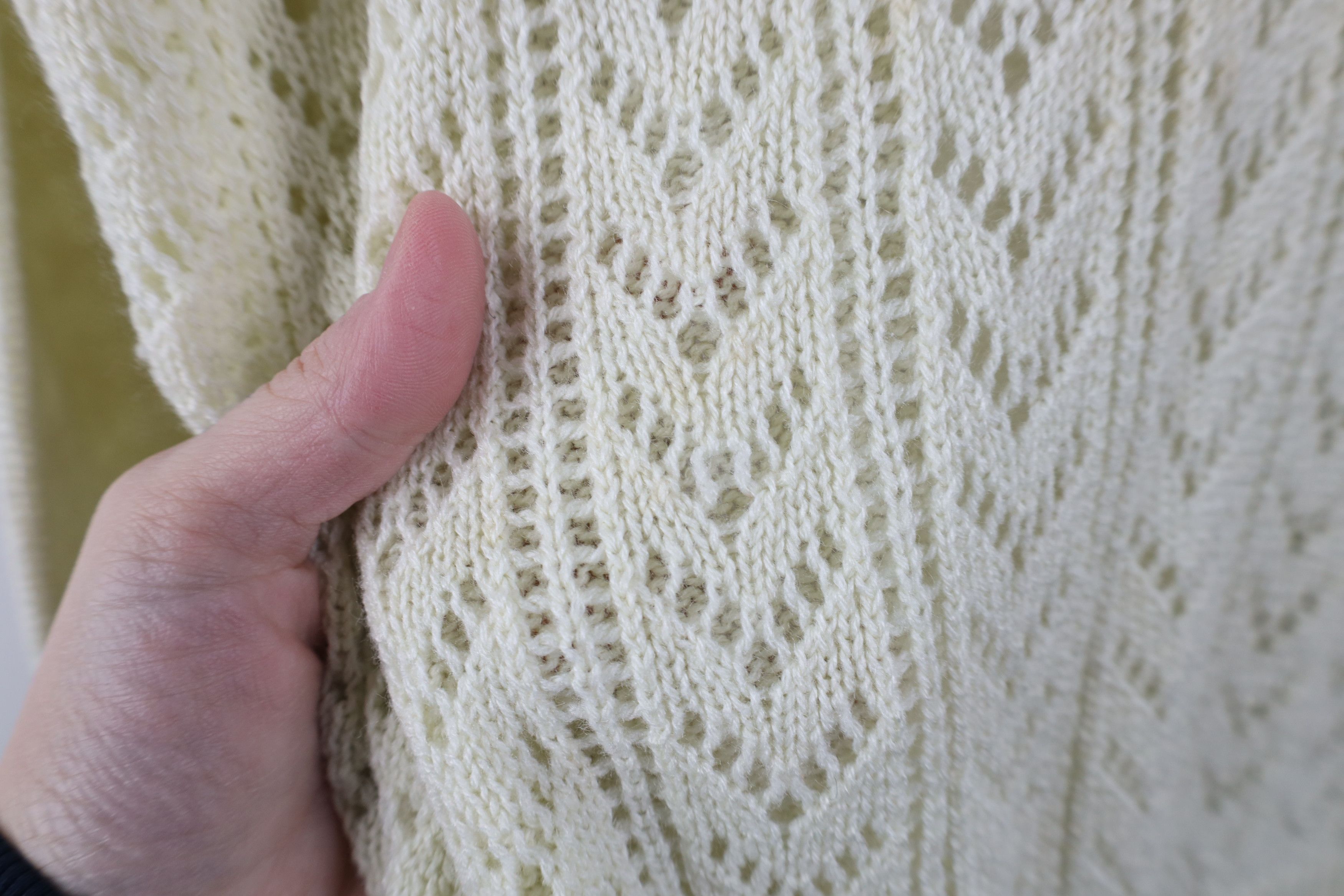 Vintage Vintage 70s Streetwear Crochet Needlepoint Flower Sweater Size L / US 10 / IT 46 - 5 Thumbnail