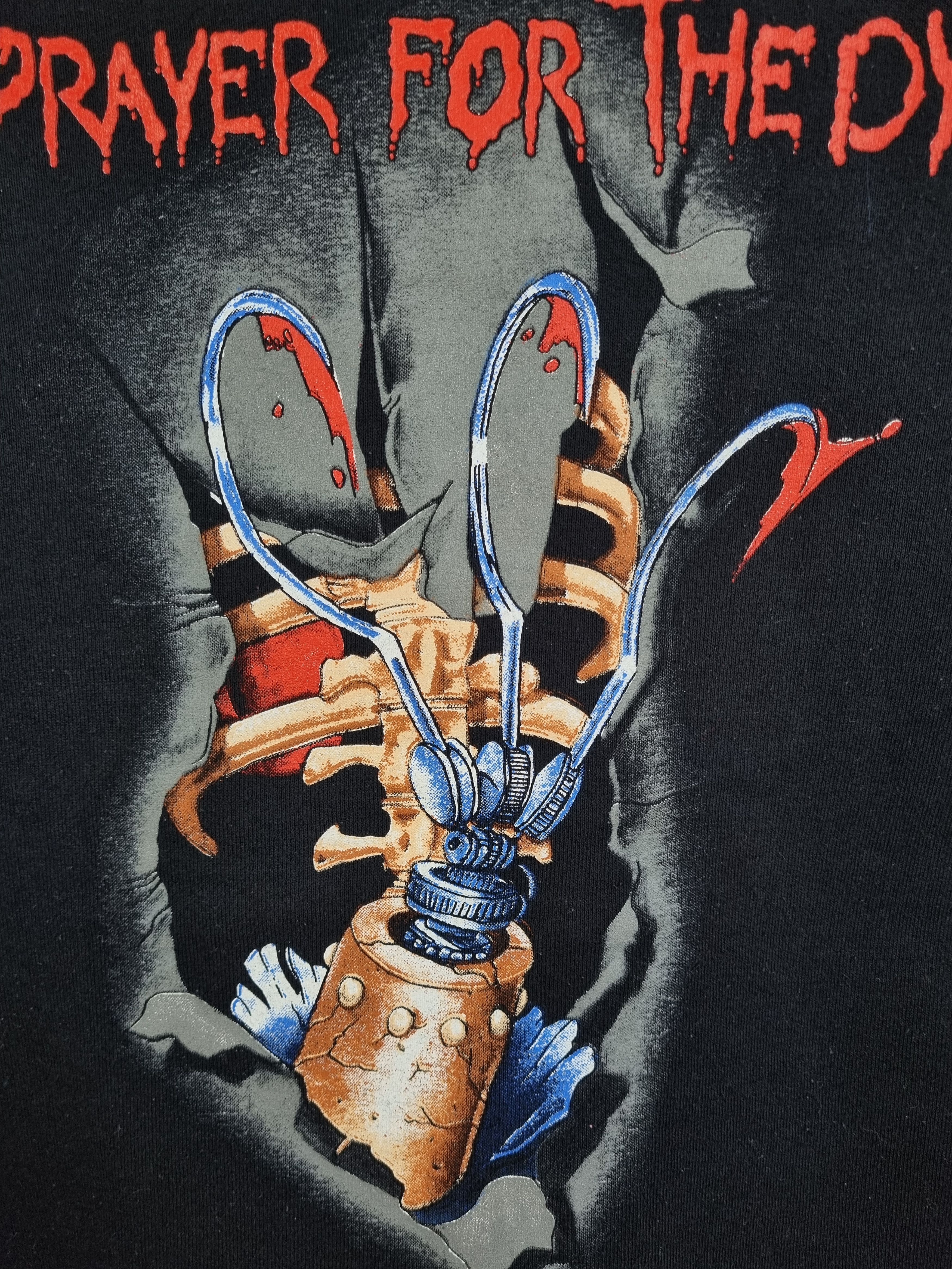 Iron Maiden × Vintage 90s Iron Maiden Big Print Vintage Hoodie Size US XL / EU 56 / 4 - 7 Thumbnail