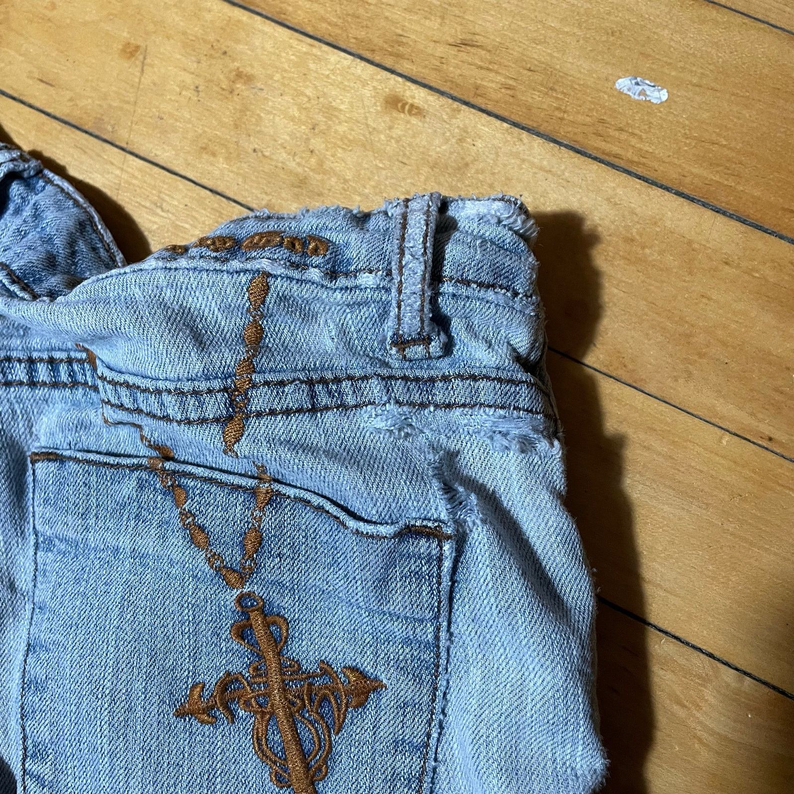 Vintage 90s Not Of This World Jesus Denim Womens Pants 28 Size 28" / US 6 / IT 42 - 3 Thumbnail