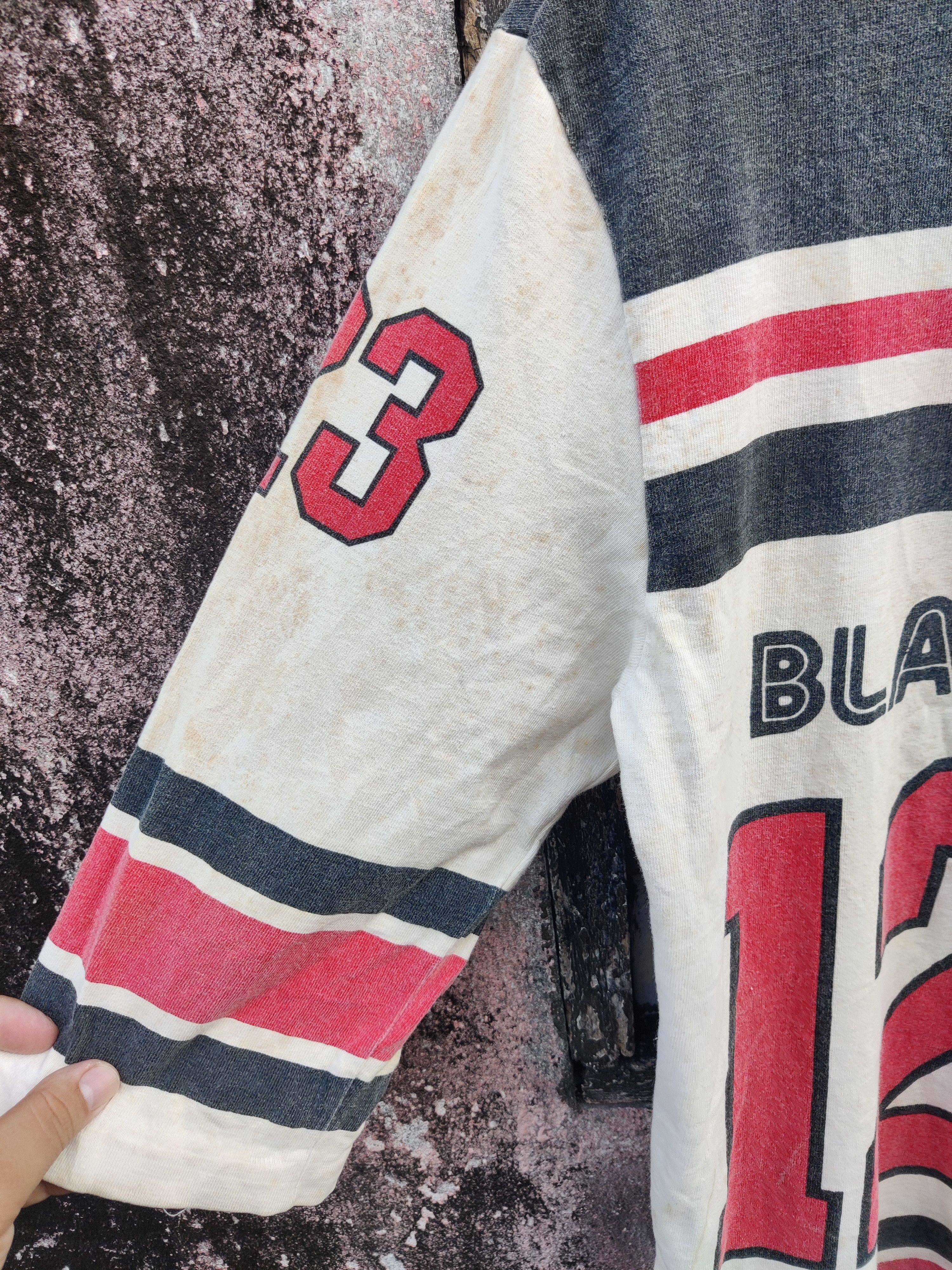 Other Vintage Stain Distressed Blackwolf 123 NFL Stripe Shirt Size US S / EU 44-46 / 1 - 9 Thumbnail