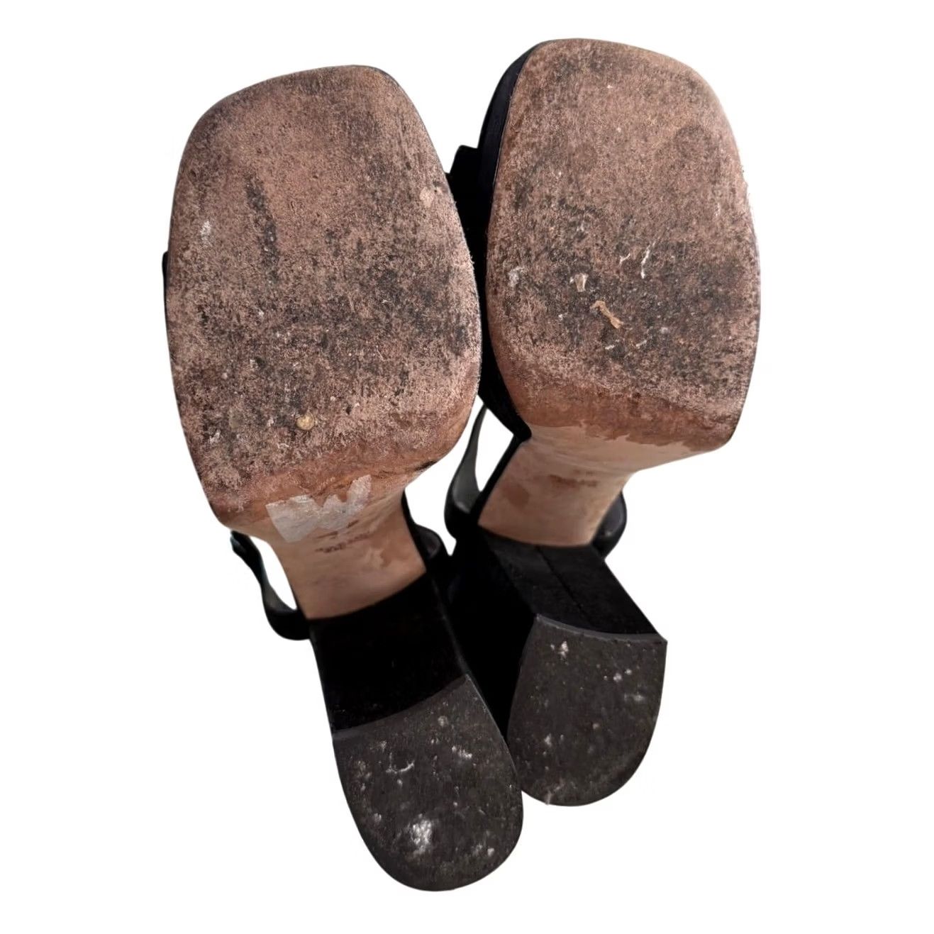 Coach Coach Nicolette Sandal Black Suede Gold Chain 4.75" Block Heel 1.25" Platform Women 9.5 Size US 10 / IT 40 - 6 Thumbnail
