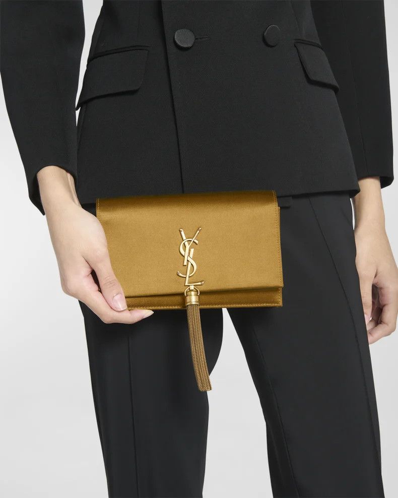 Saint Laurent Paris o1b1hav110325 Size: OS / Kate Wallet On Chain in Gold Size ONE SIZE - 5 Thumbnail