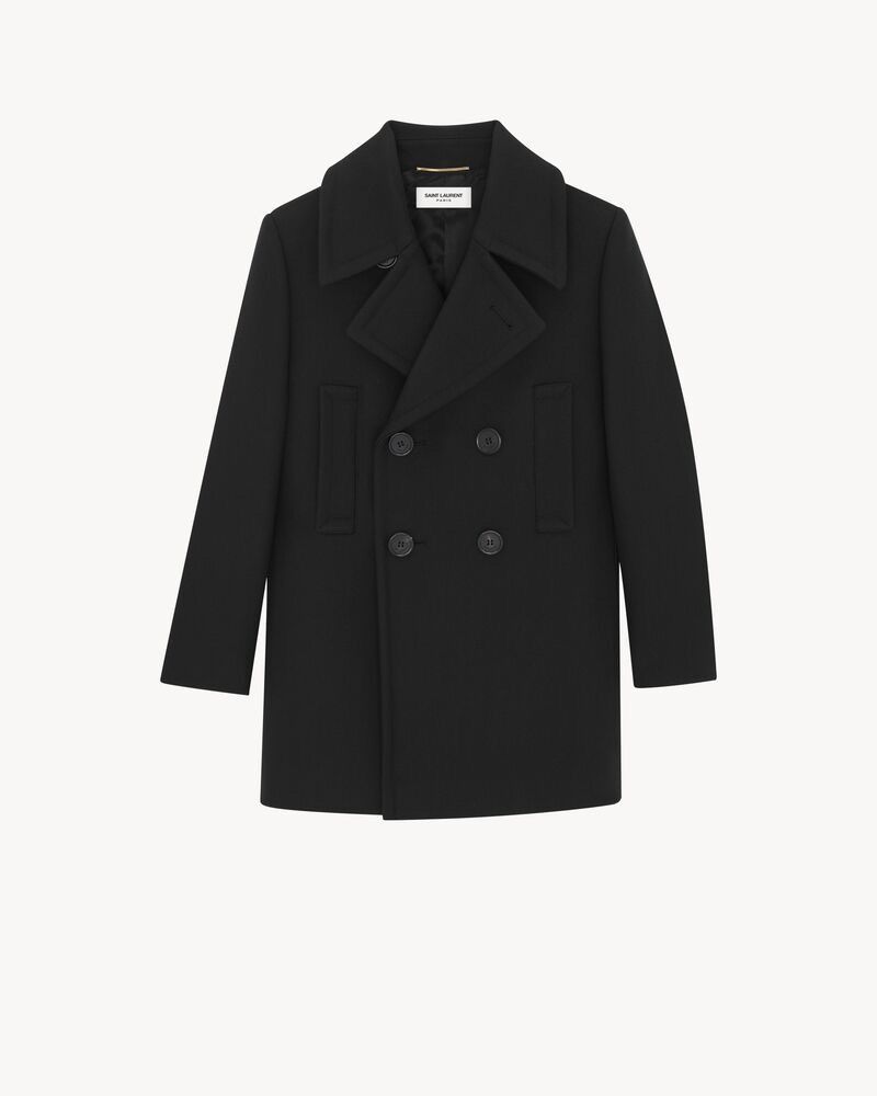 Saint Laurent Paris Saint Laurent Double Breasted Peacoat in Heavy Wool Peacoat Size XS / US 0-2 / IT 36-38 - 3 Thumbnail