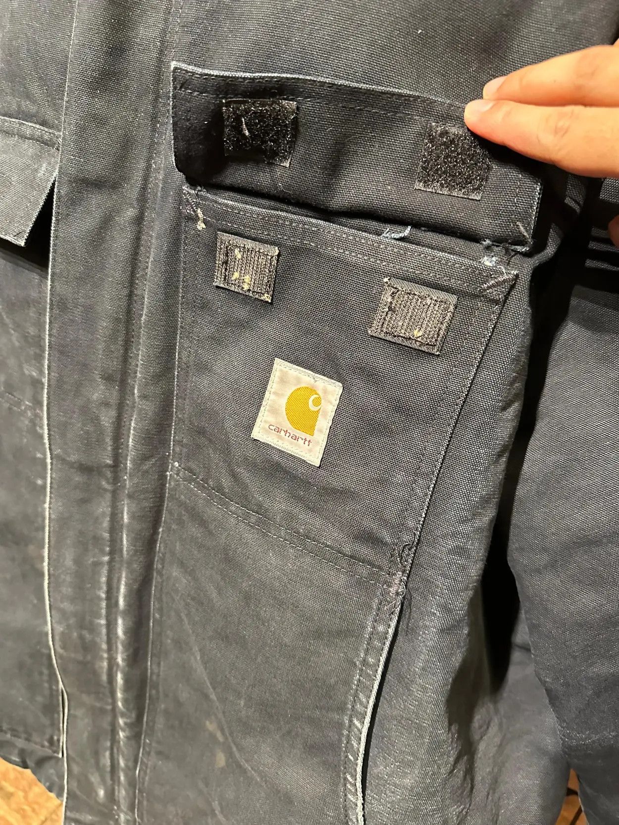 Carhartt × Vintage Rare Vintage Carhartt Faded Black/DarkGrey Detroit Jacket Size US XL / EU 56 / 4 - 5 Thumbnail