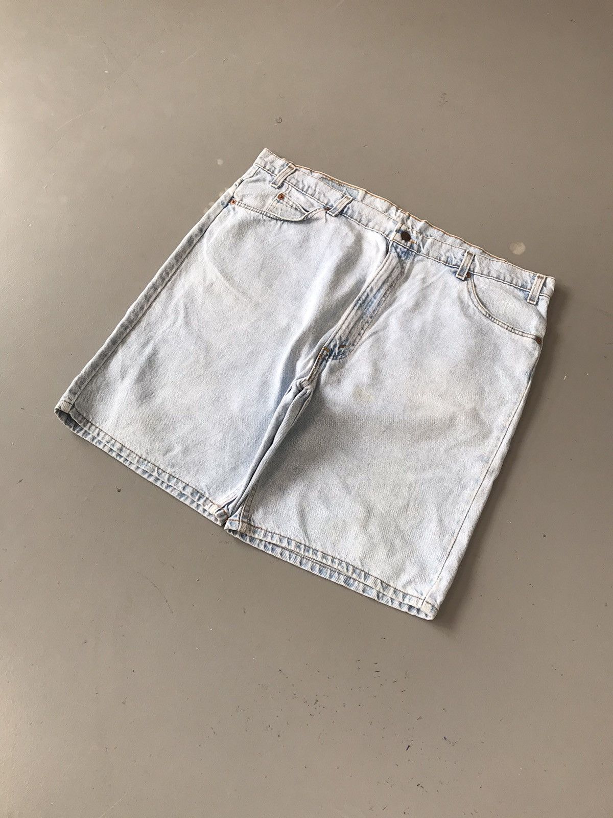 Levi's × Vintage Vintage late 90s Levi’s 505 orange tab denim Jorts Size US 41 - 2 Thumbnail