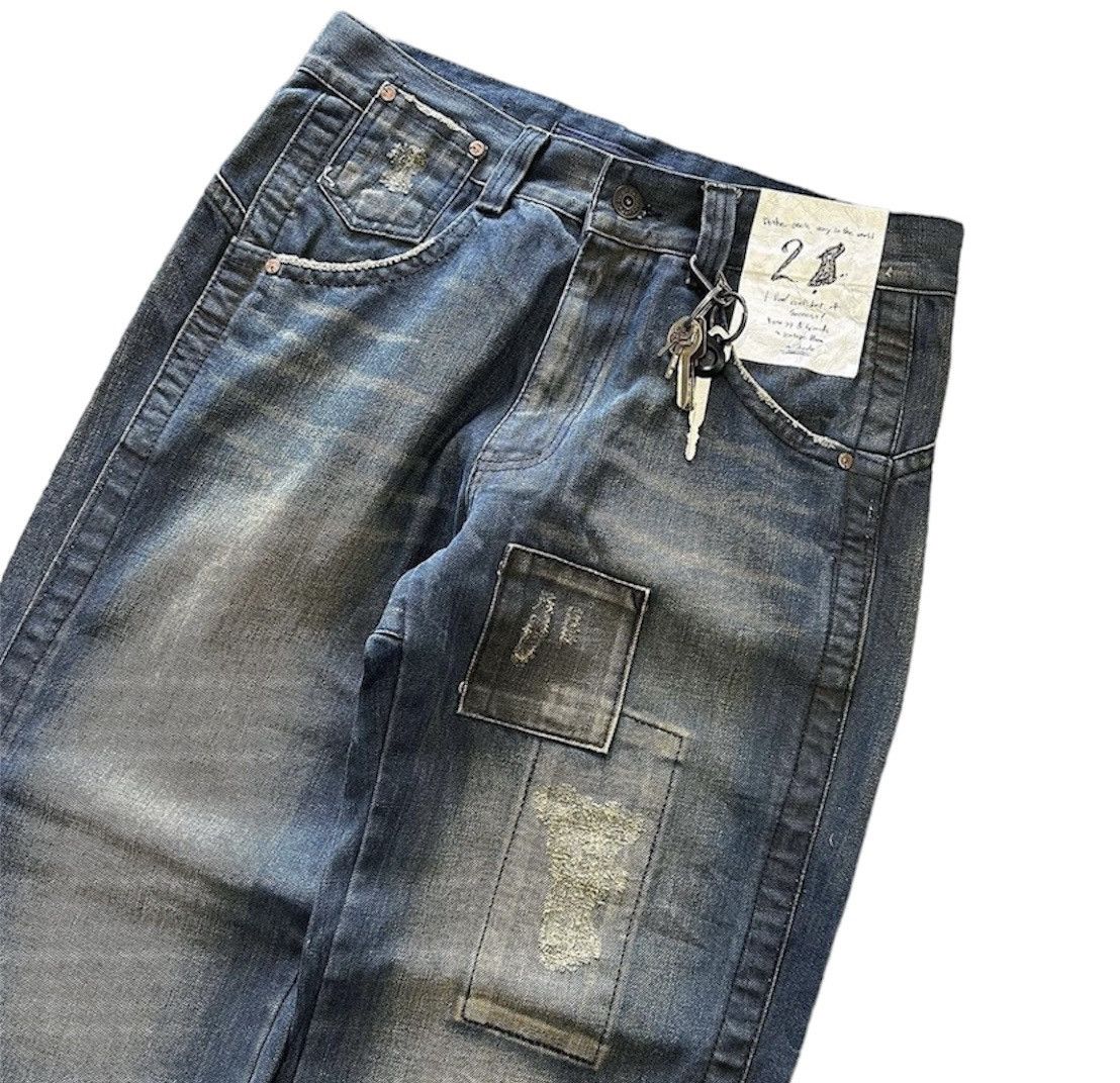 20471120 Vintage A Hwan Faded Denim Pants Size US 33 - 2 Thumbnail
