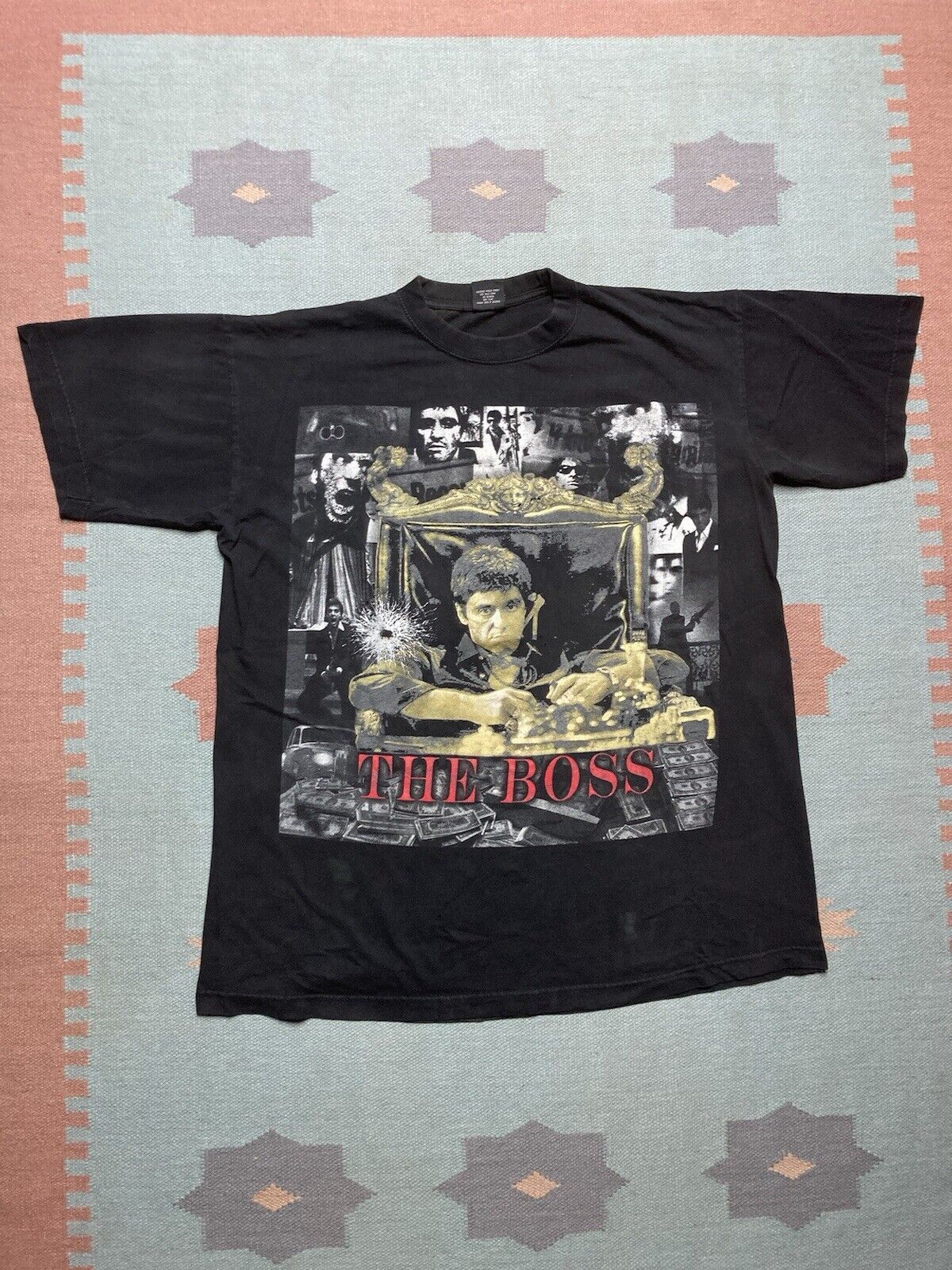 Vintage VTG y2k t shirt Scarface Tony Montana the boss graphic XXL Size US XXL / EU 58 / 5 - 1 Thumbnail