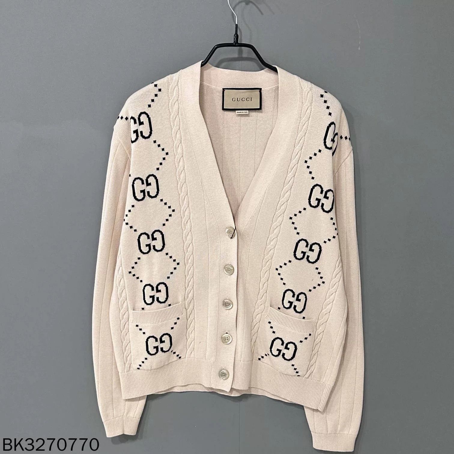 Gucci New Beige Gucci Printed Cardigan Size US L / EU 52-54 / 3 - 1 Thumbnail