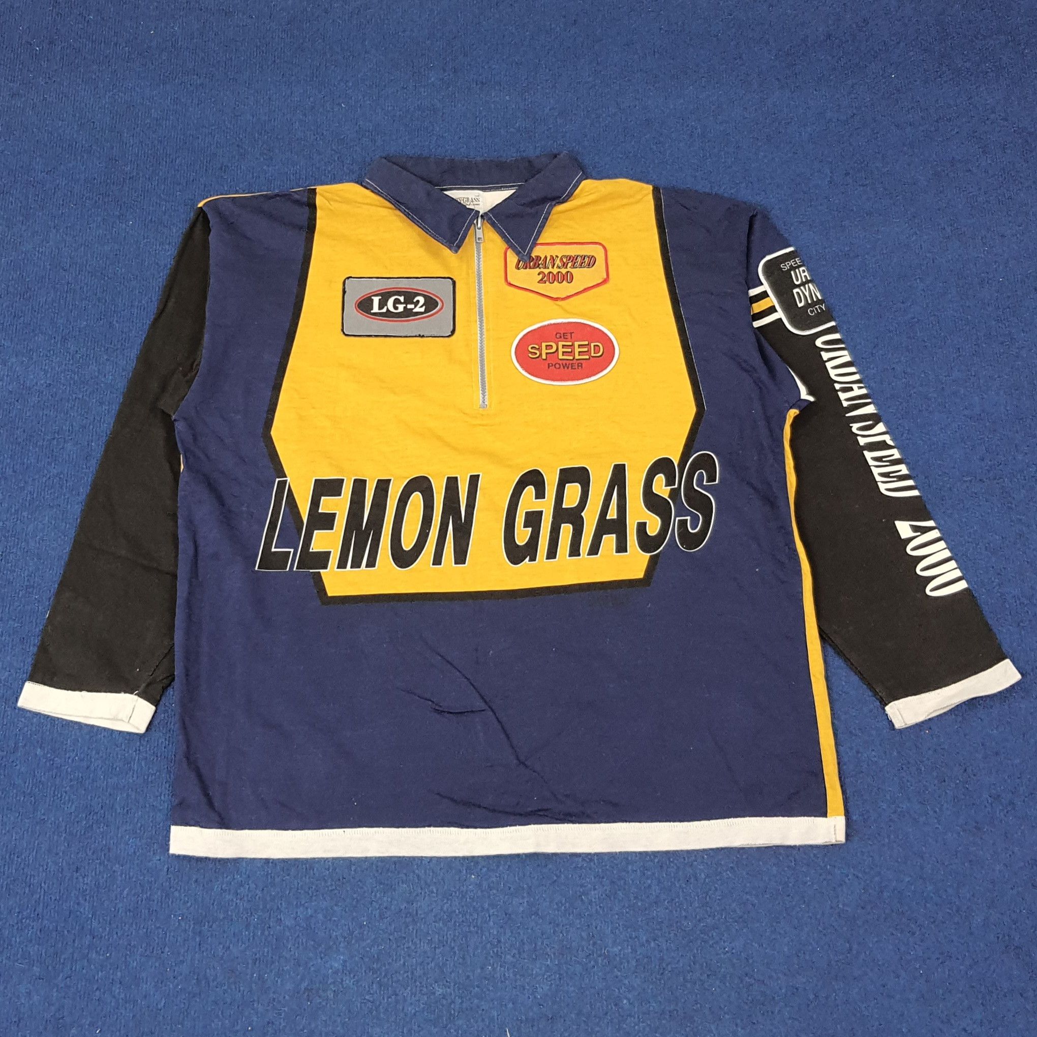 Designer × Vintage Vintage Lemongrass Half Zipper Designer Sweatshirts C222N16 Size XL / US 12-14 / IT 48-50 - 1 Thumbnail