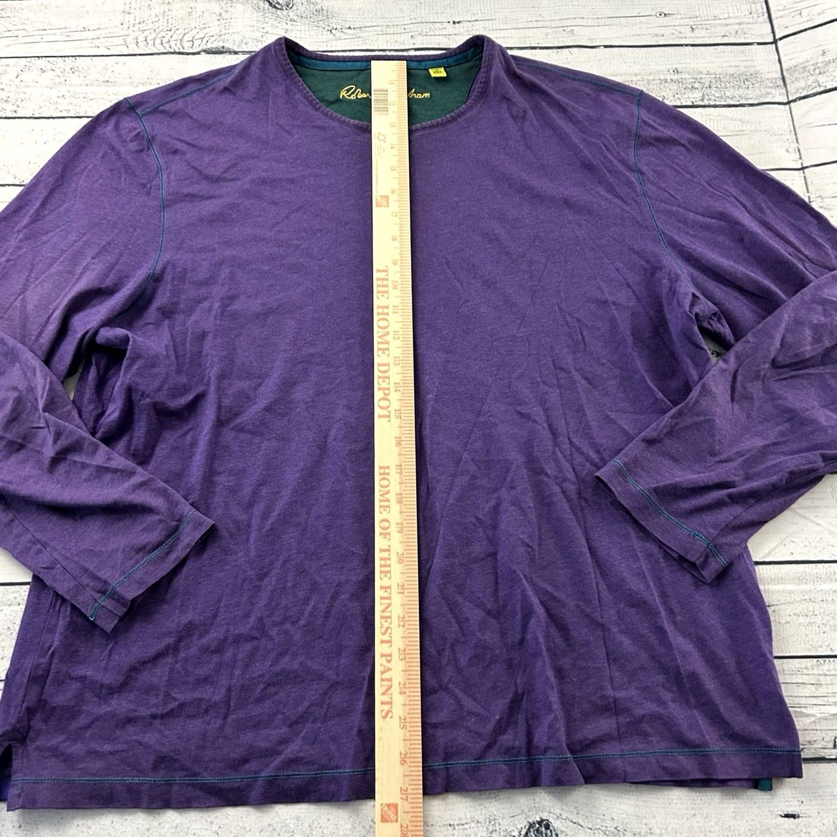 Robert Graham Robert Graham Classic Fit Long Sleeve Shirt Mens 2XL Solid Purple Shirt Size US XXL / EU 58 / 5 - 3 Thumbnail