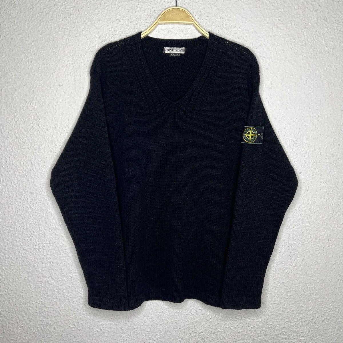Stone Island × Vintage Vintage Stone Island Knitwear Jumper Sweater Green Badge Size US M / EU 48-50 / 2 - 8 Thumbnail