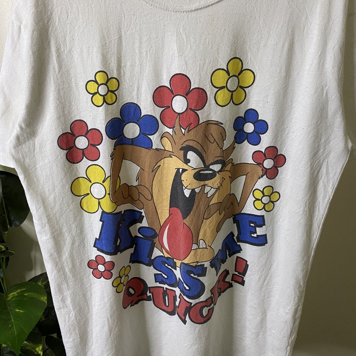 Vintage Vintage 1990s Warner Bros Taz Mania Tasmania Devil T Shirt Size US XL / EU 56 / 4 - 2 Thumbnail