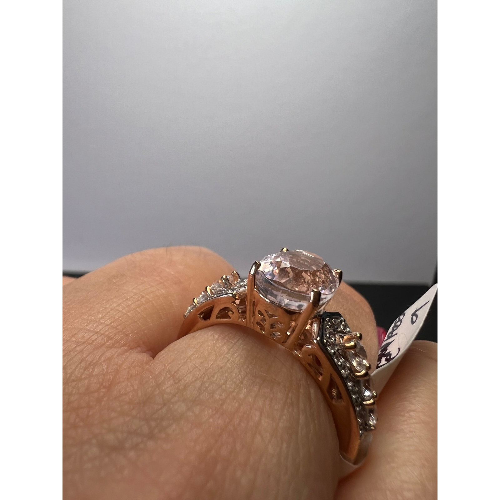 Other Pink Kunzite Rose Gold Over Sterling Silver Ring size 9 Size ONE SIZE - 5 Thumbnail
