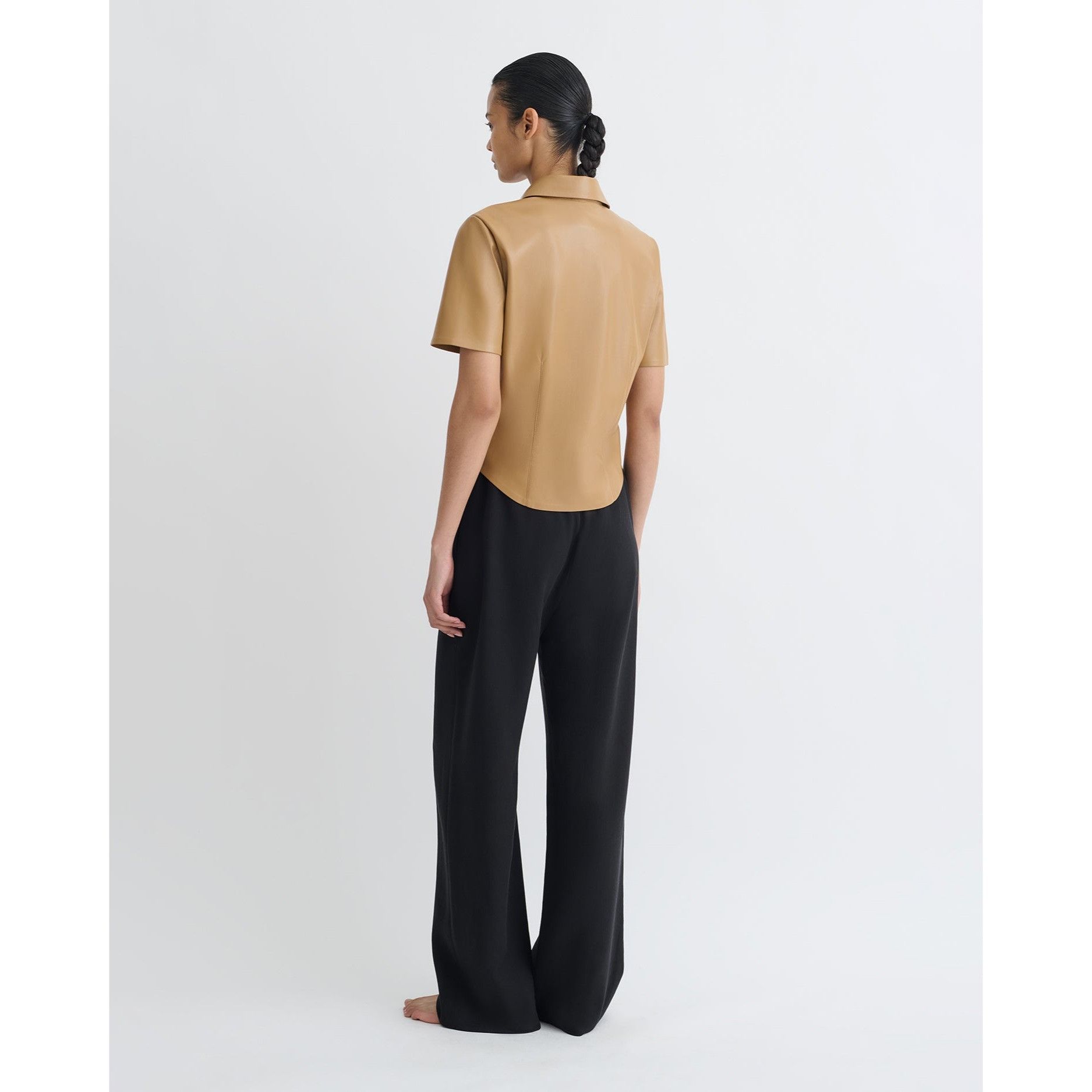 Nanushka Nanushka CLARE Okobor™Alt-Leather Shirt Button Up Short Slee Size S / US 4 / IT 40 - 10 Thumbnail