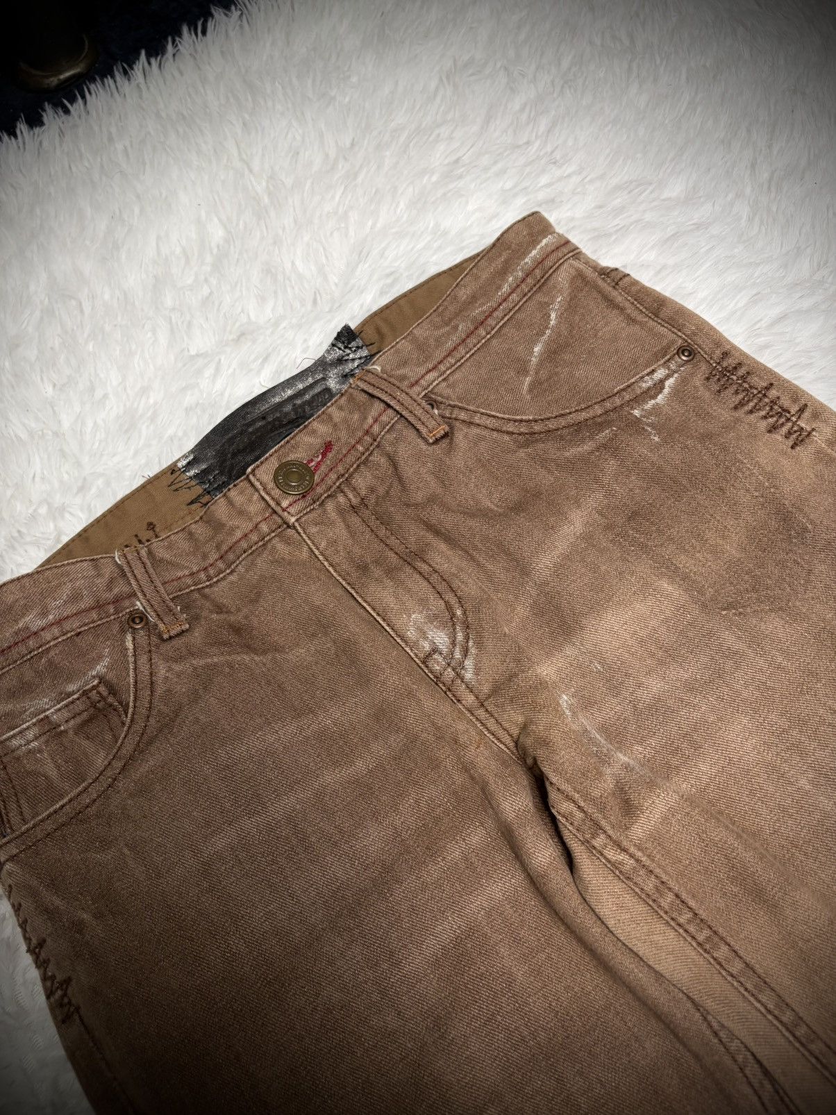If Six Was Nine asymmetrical reconstructed hybrid flared jeans Size US 32 / EU 48 - 5 Thumbnail