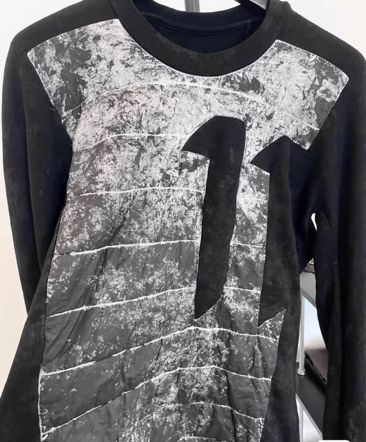 11 By Boris Bidjan Saberi 11by BBS Faded Patchwork Pullover K35 Size US L / EU 52-54 / 3 - 6 Thumbnail