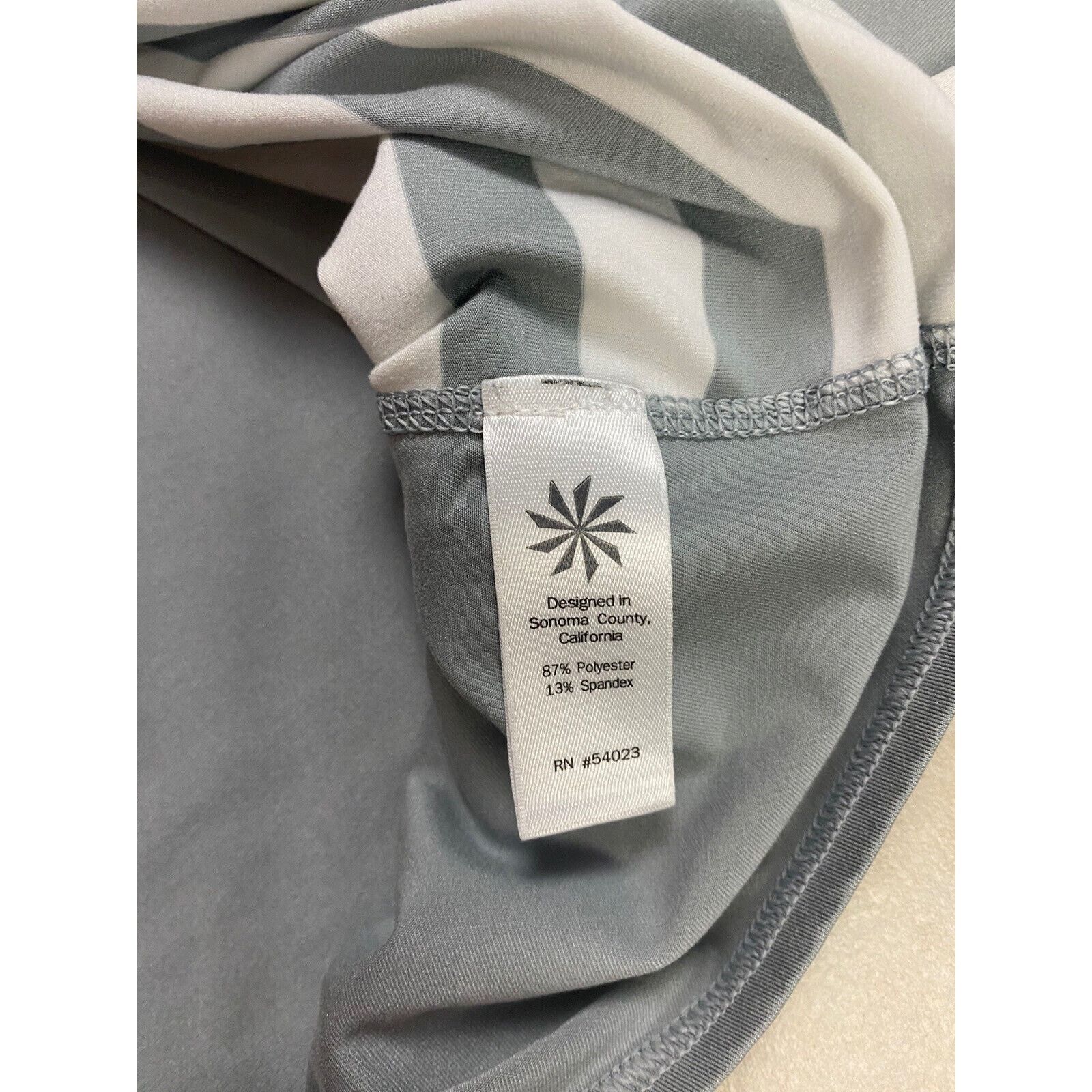 Athleta Athleta Womens White Gray Striped Breathable Tank Top Sz S Size S / US 4 / IT 40 - 3 Thumbnail