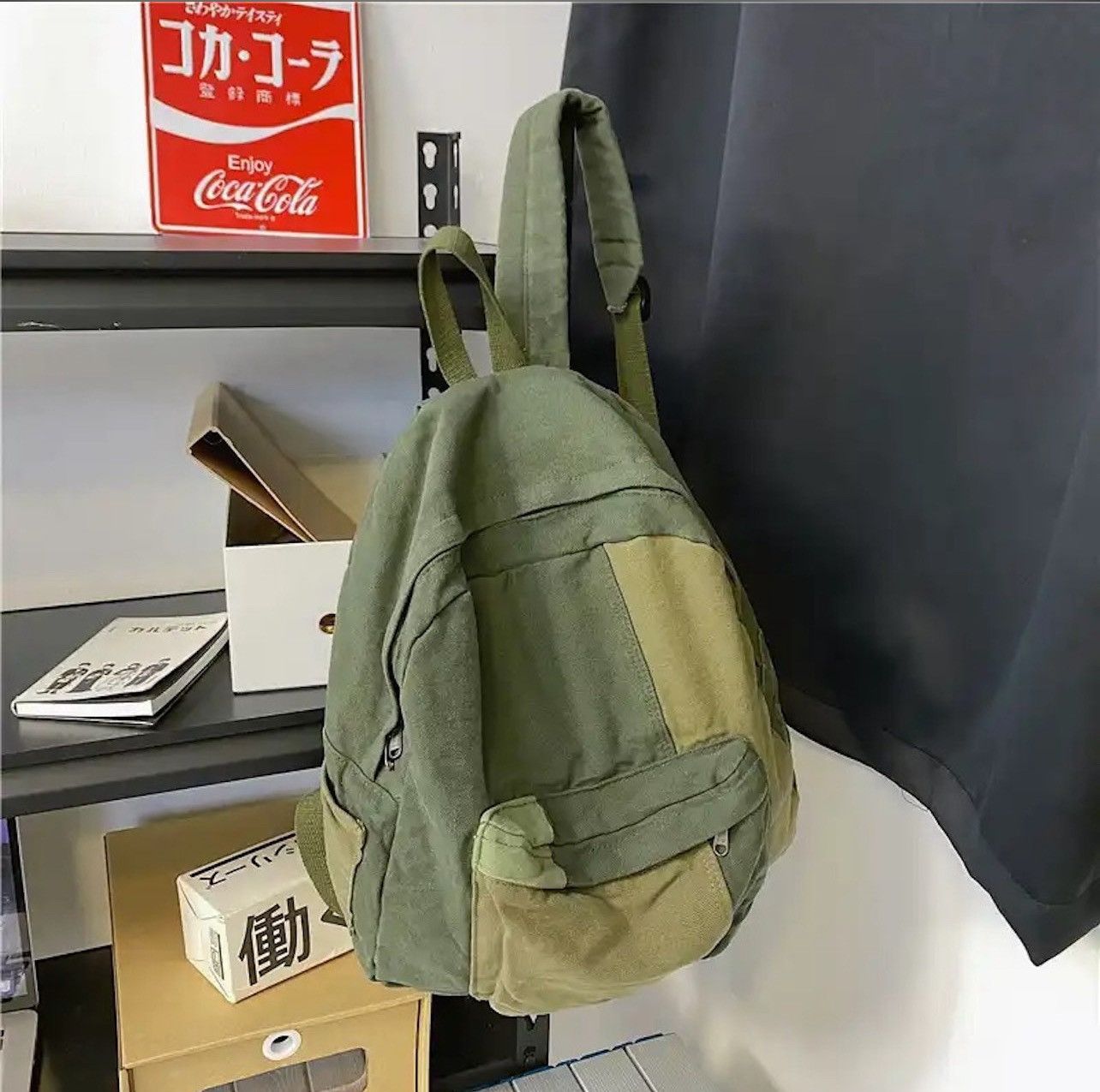 Japanese Brand Green Backpack Size ONE SIZE - 3 Thumbnail