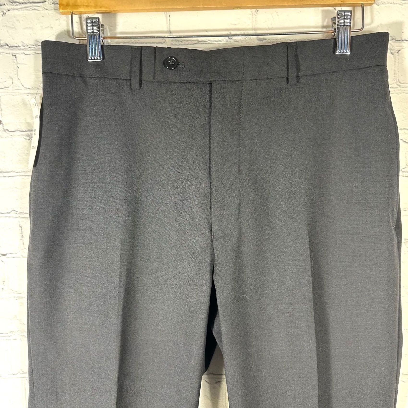Calvin Klein Calvin Klein Jerry Slim Fit Black Wool Blend Dress Pants 32x34 NWT JRREP Size US 32 / EU 48 - 2 Thumbnail