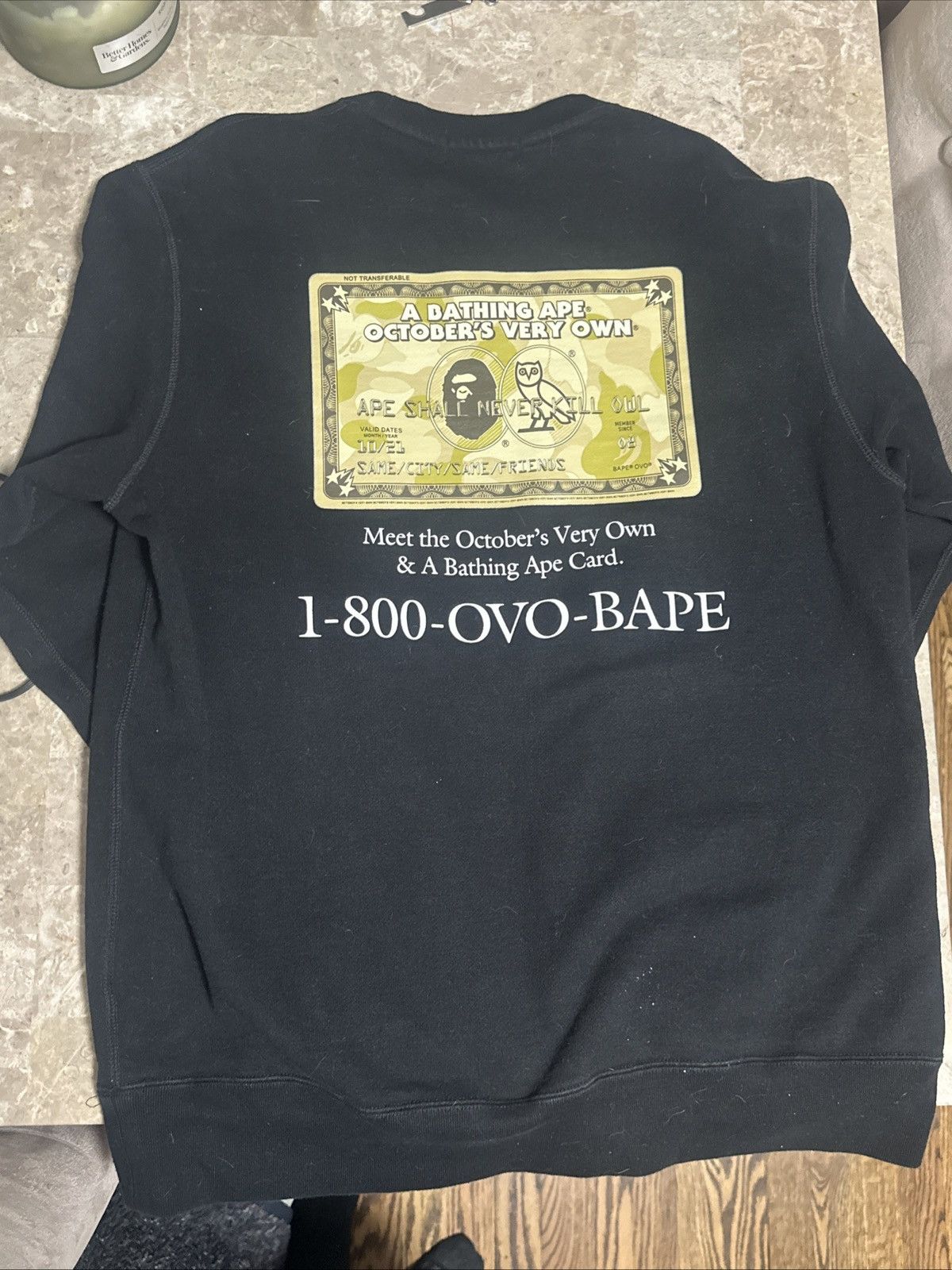 Bape × October's Very Own Bape x OVO Crewneck Size US XL / EU 56 / 4 - 2 Thumbnail