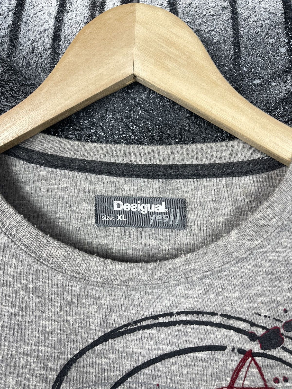Desigual Desigual Grey Cotton Embroidered Logo Long Sleeve T-Shirt Size US XL / EU 56 / 4 - 6 Thumbnail