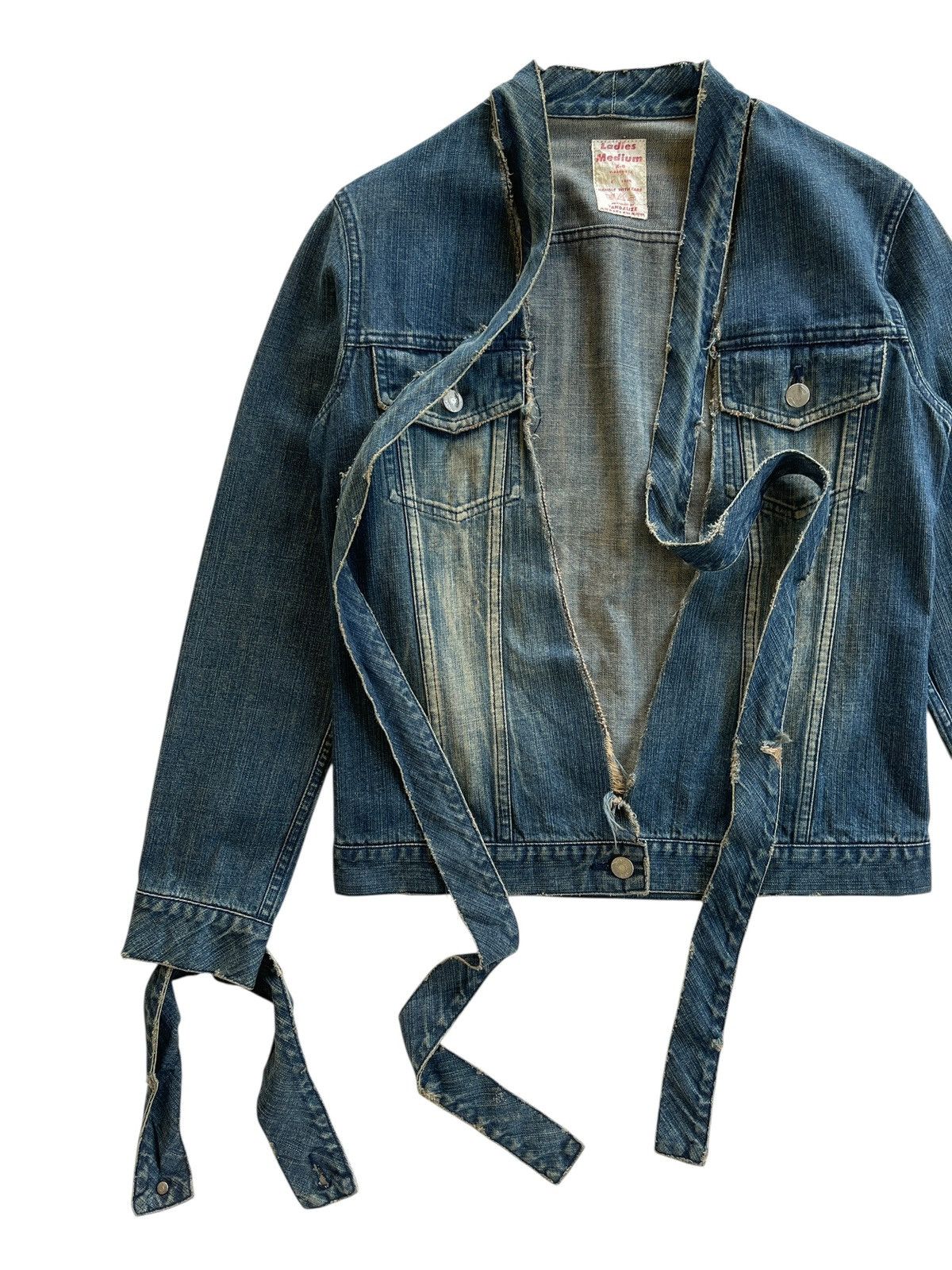 Vandalize Vandalize Distressed Bondage Denim Jacket Size M / US 6-8 / IT 42-44 - 3 Thumbnail